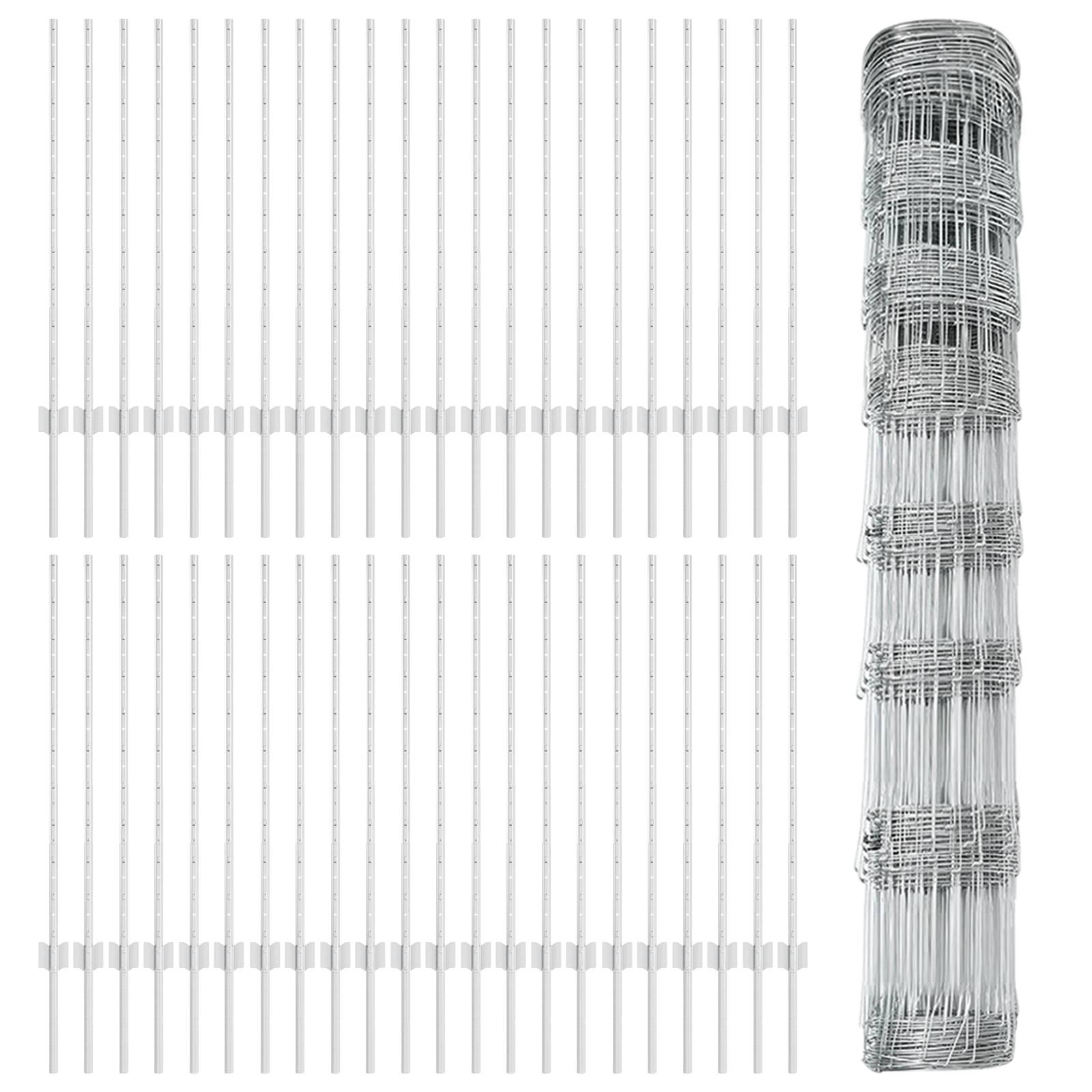 vidaXL Zaunpfosten 22 Stk. U-Kanal 100 cm Verzinkter Stahl