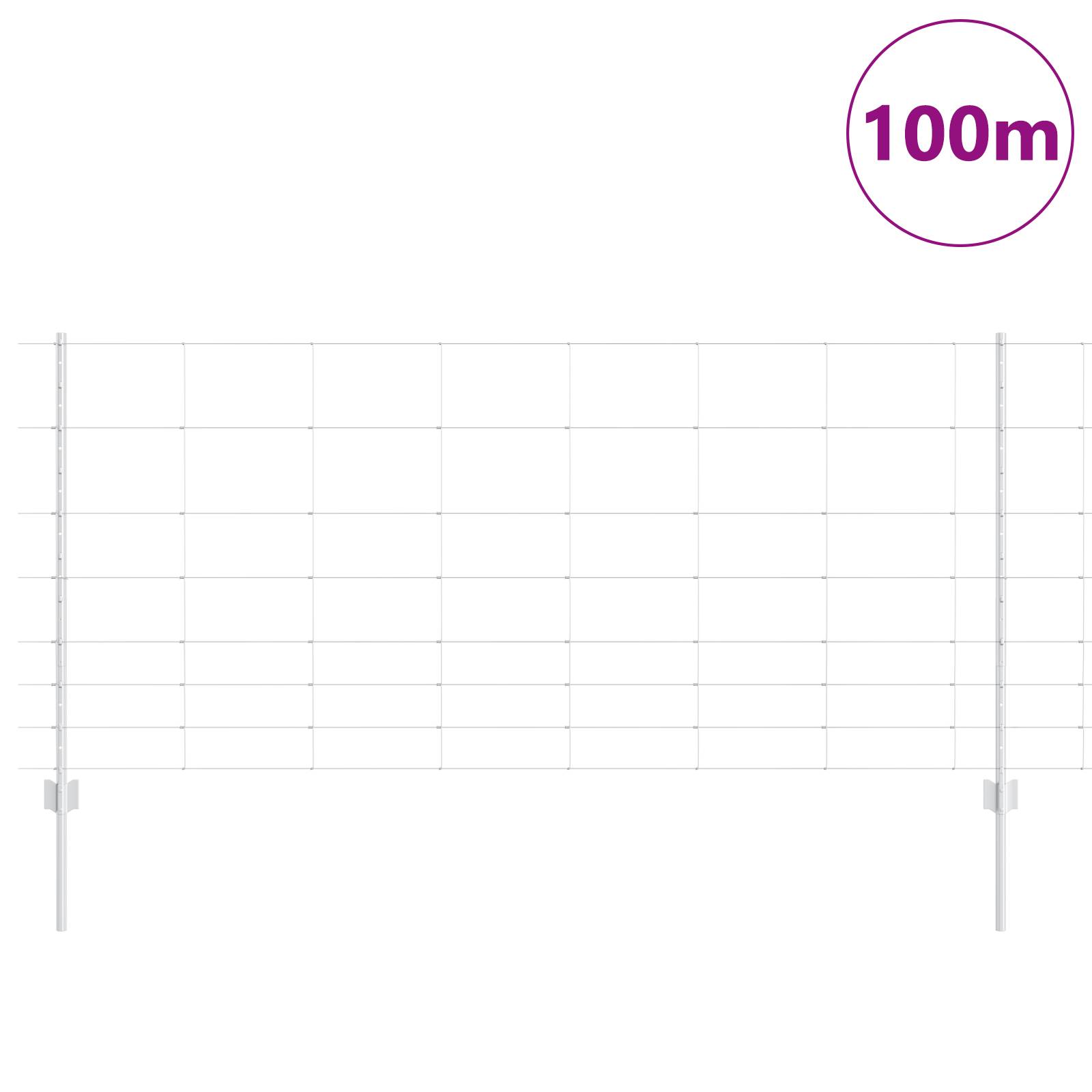 vidaXL Zaunpfosten 22 Stk. U-Kanal 100 cm Verzinkter Stahl
