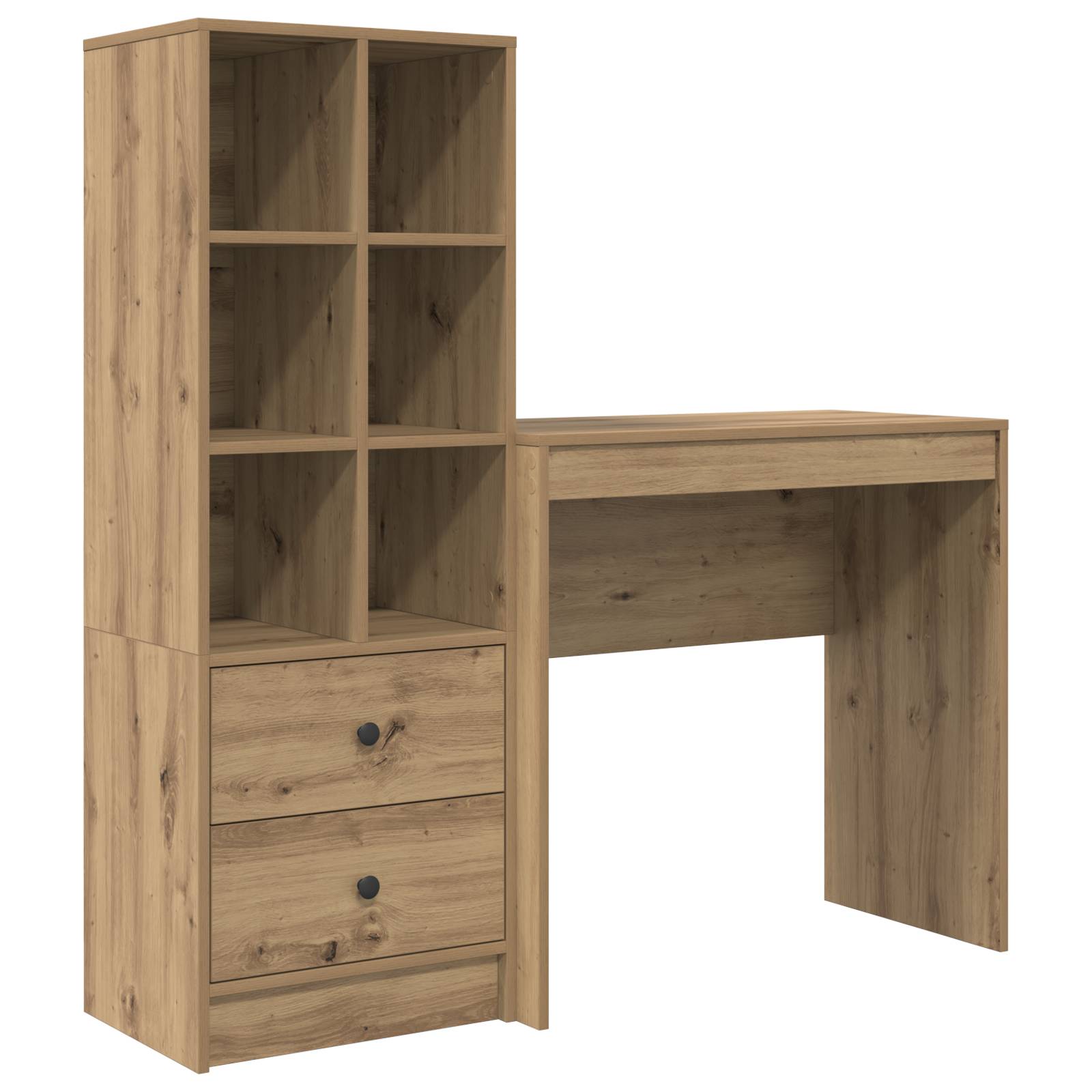 vidaXL Schreibtisch mit Stauraum Artisan Eiche Werkstoffholz