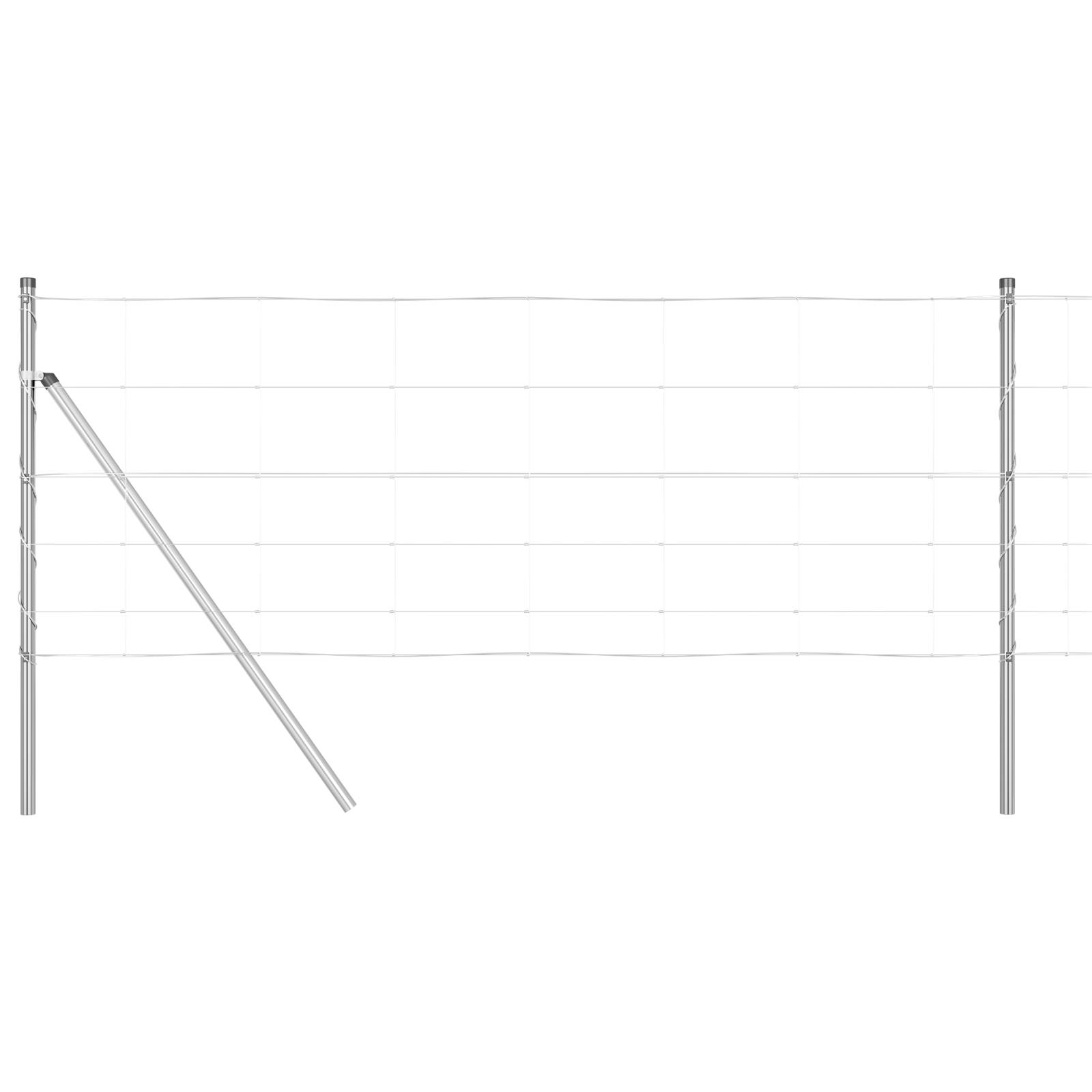 vidaXL Feldzaun 0,8x50 m Verzinkter Stahl