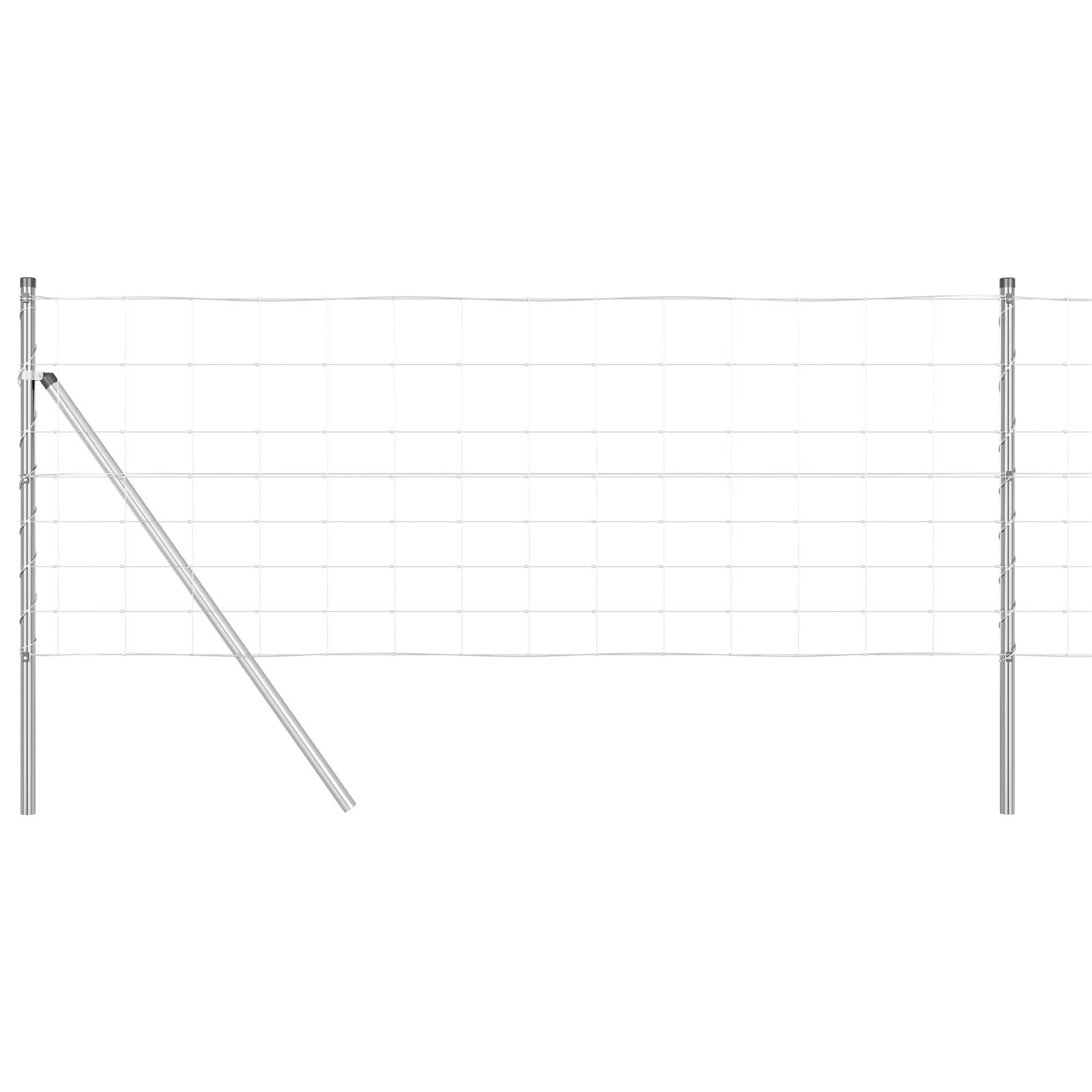 vidaXL Feldzaun 0,8x25 m Verzinkter Stahl