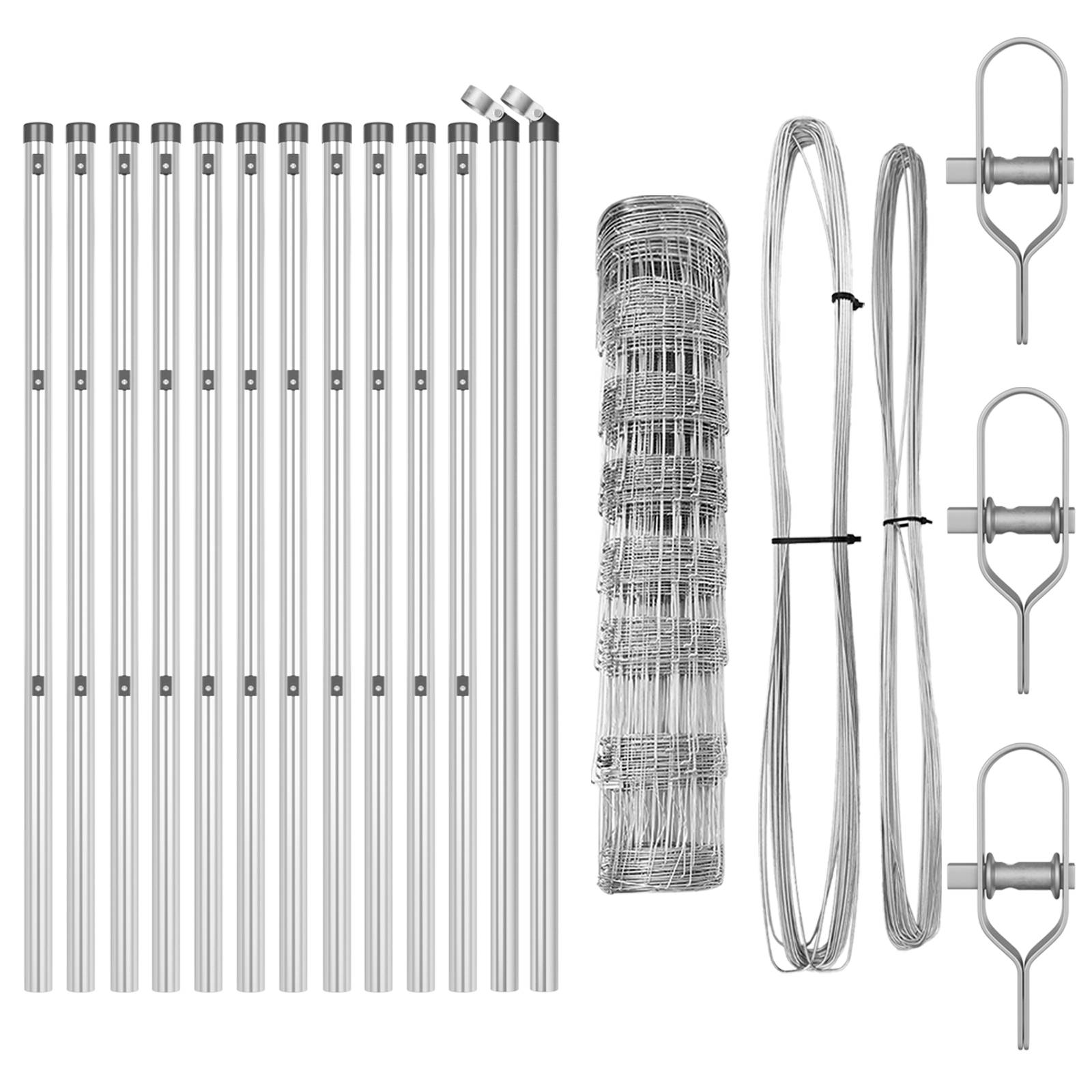 vidaXL Feldzaun 0,8x25 m Verzinkter Stahl