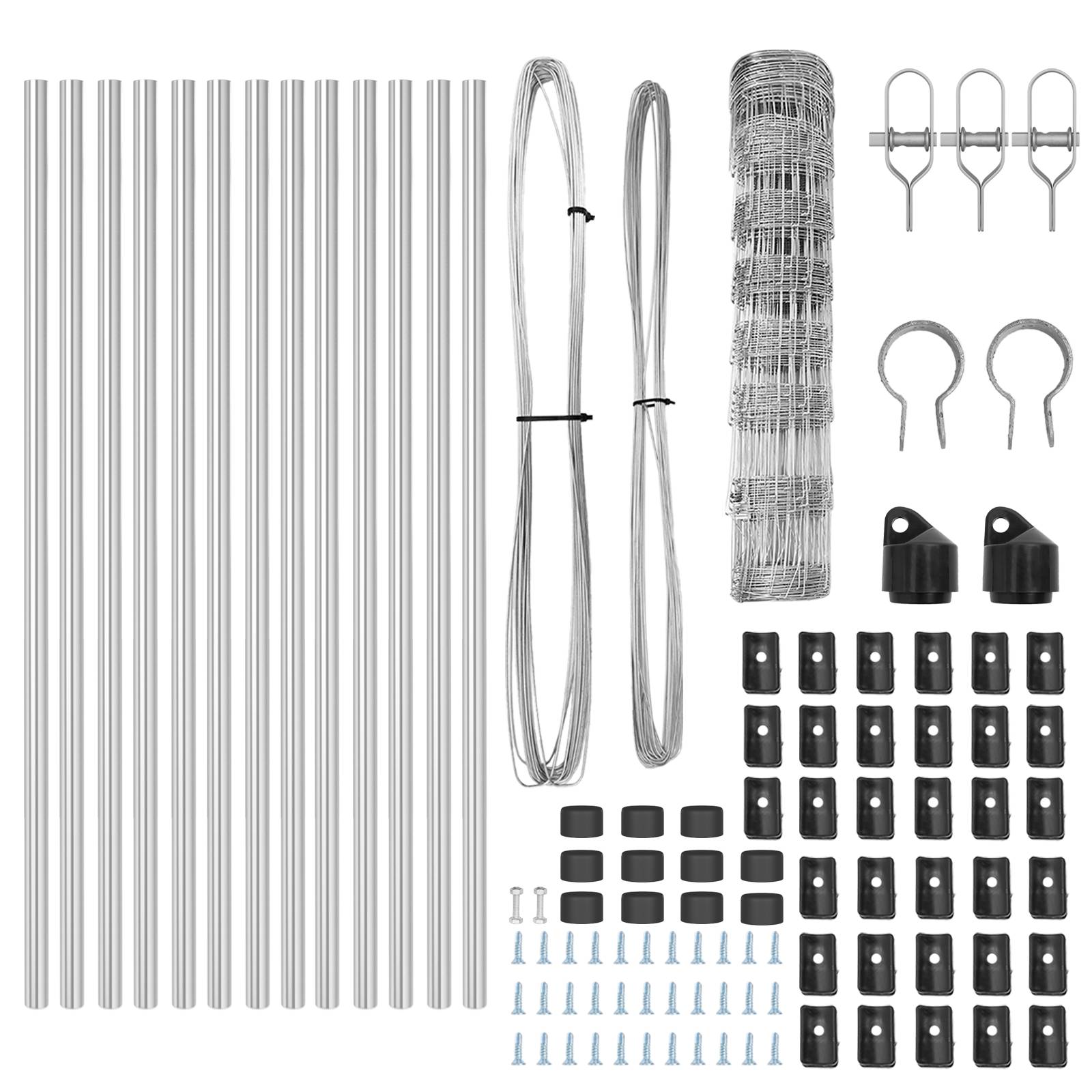 vidaXL Feldzaun 0,8x25 m Verzinkter Stahl