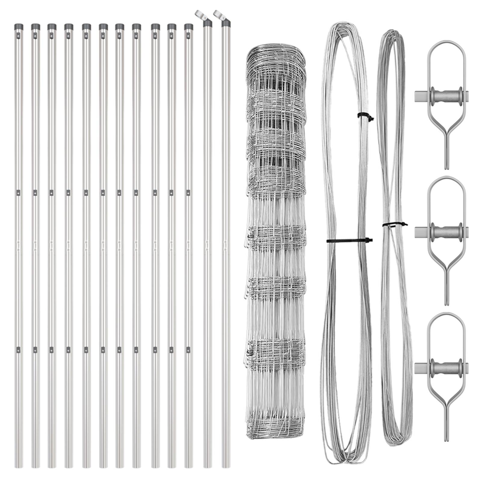 vidaXL Feldzaun 1x25 m Verzinkter Stahl