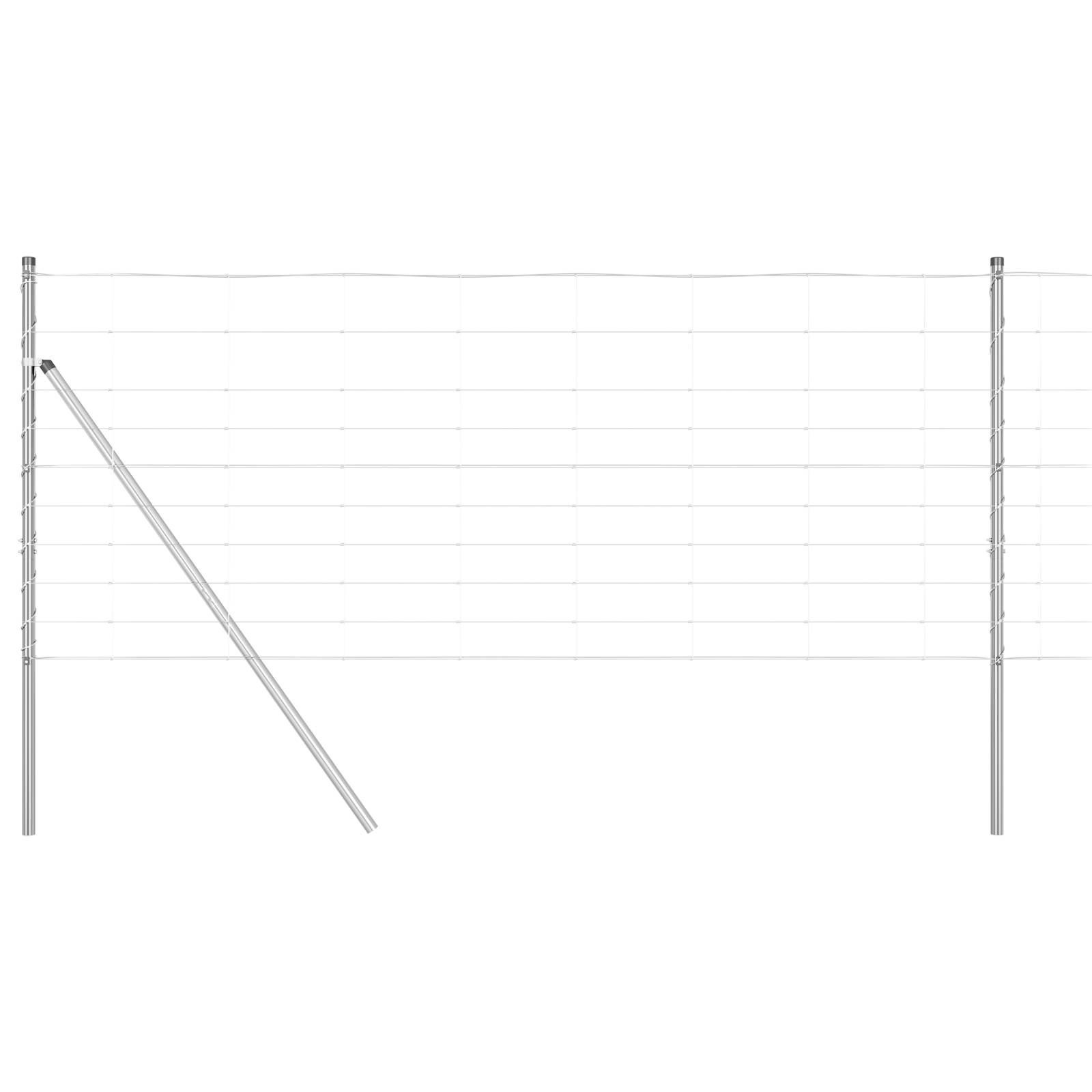 vidaXL Feldzaun 1x50 m Verzinkter Stahl