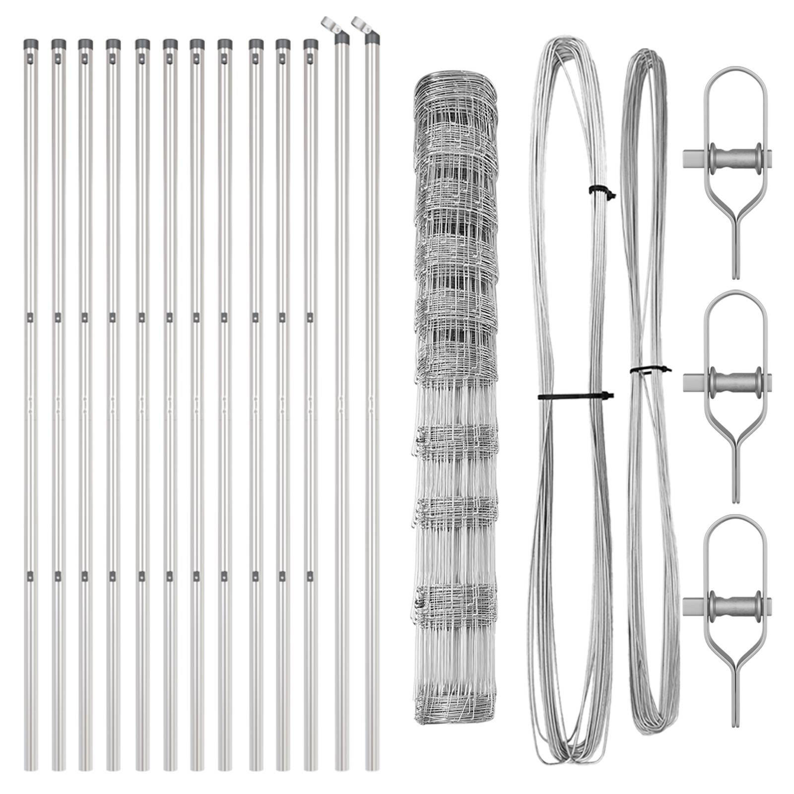 vidaXL Feldzaun 1,2x25 m Verzinkter Stahl