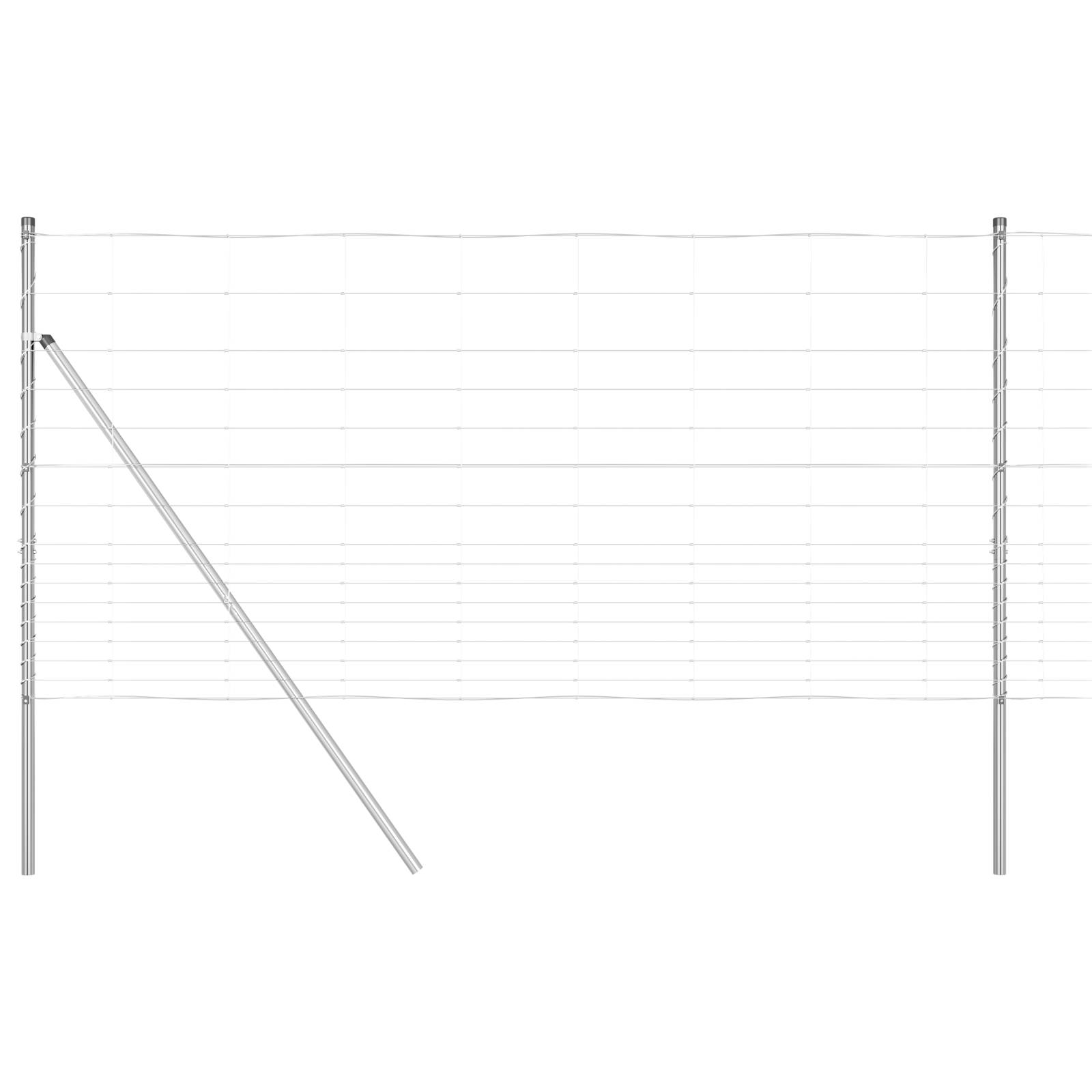 vidaXL Feldzaun 1,2x50 m Verzinkter Stahl