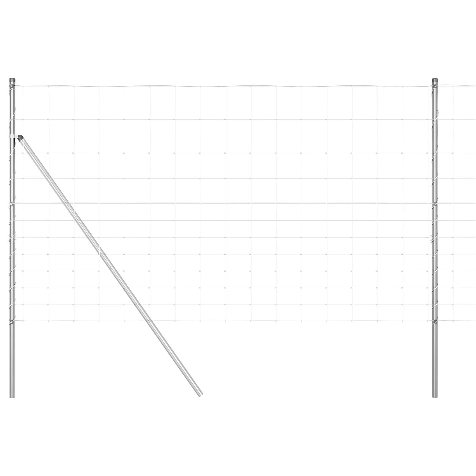 vidaXL Feldzaun 1,4x25 m Verzinkter Stahl