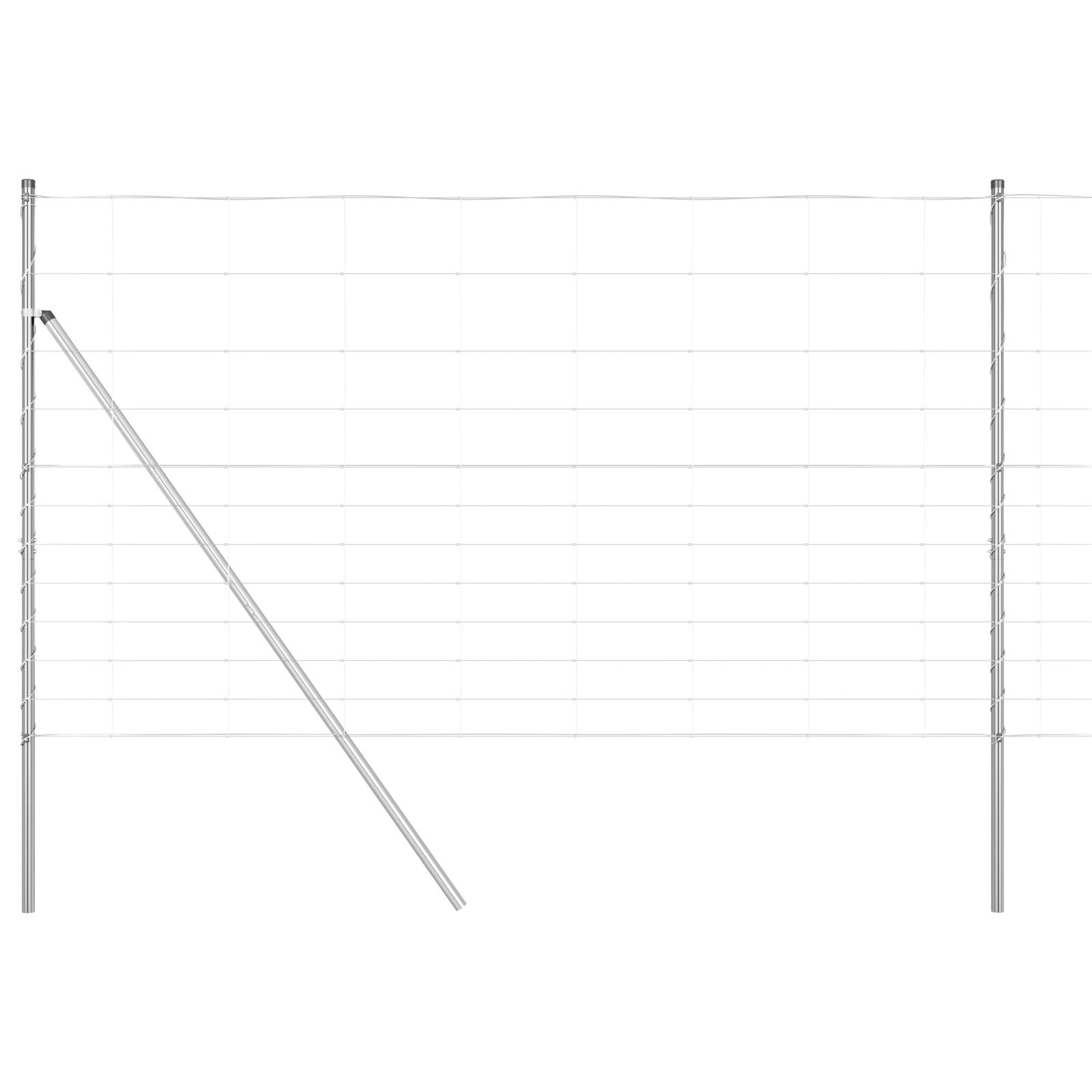 vidaXL Feldzaun 1,4x50 m Verzinkter Stahl