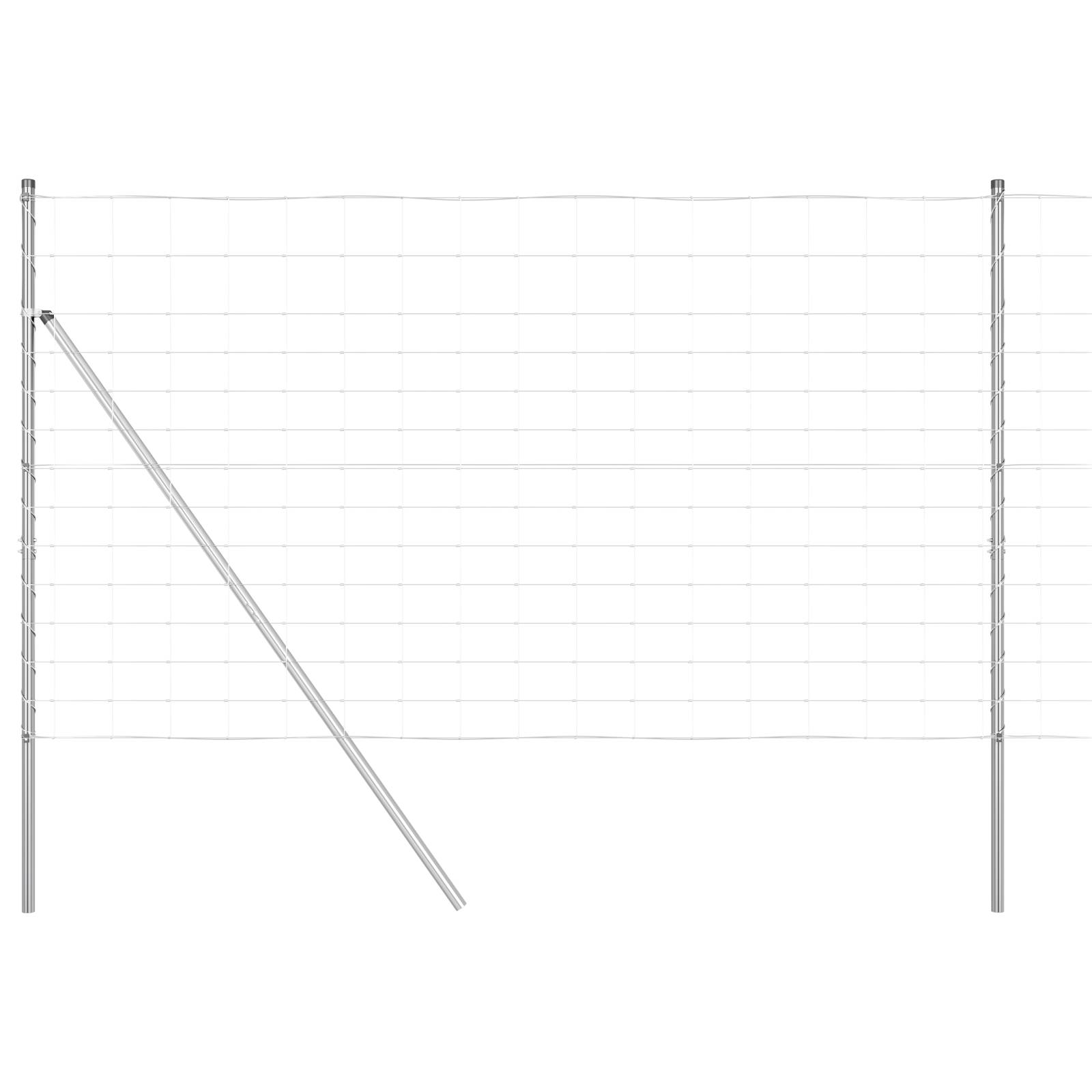 vidaXL Feldzaun 1,4x25 m Verzinkter Stahl
