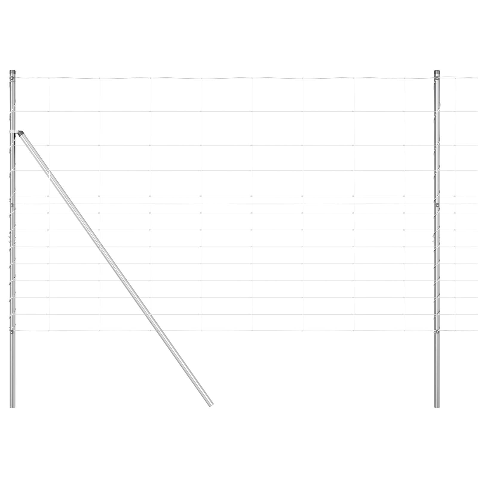 vidaXL Feldzaun 1,5x50 m Verzinkter Stahl