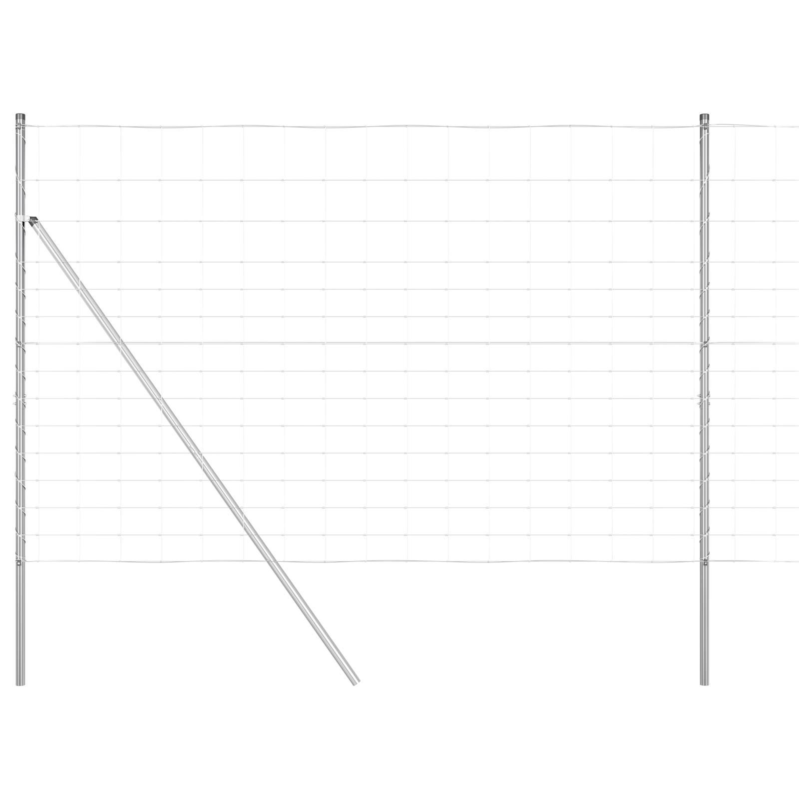 vidaXL Feldzaun 1,6x25 m verzinkter Stahl