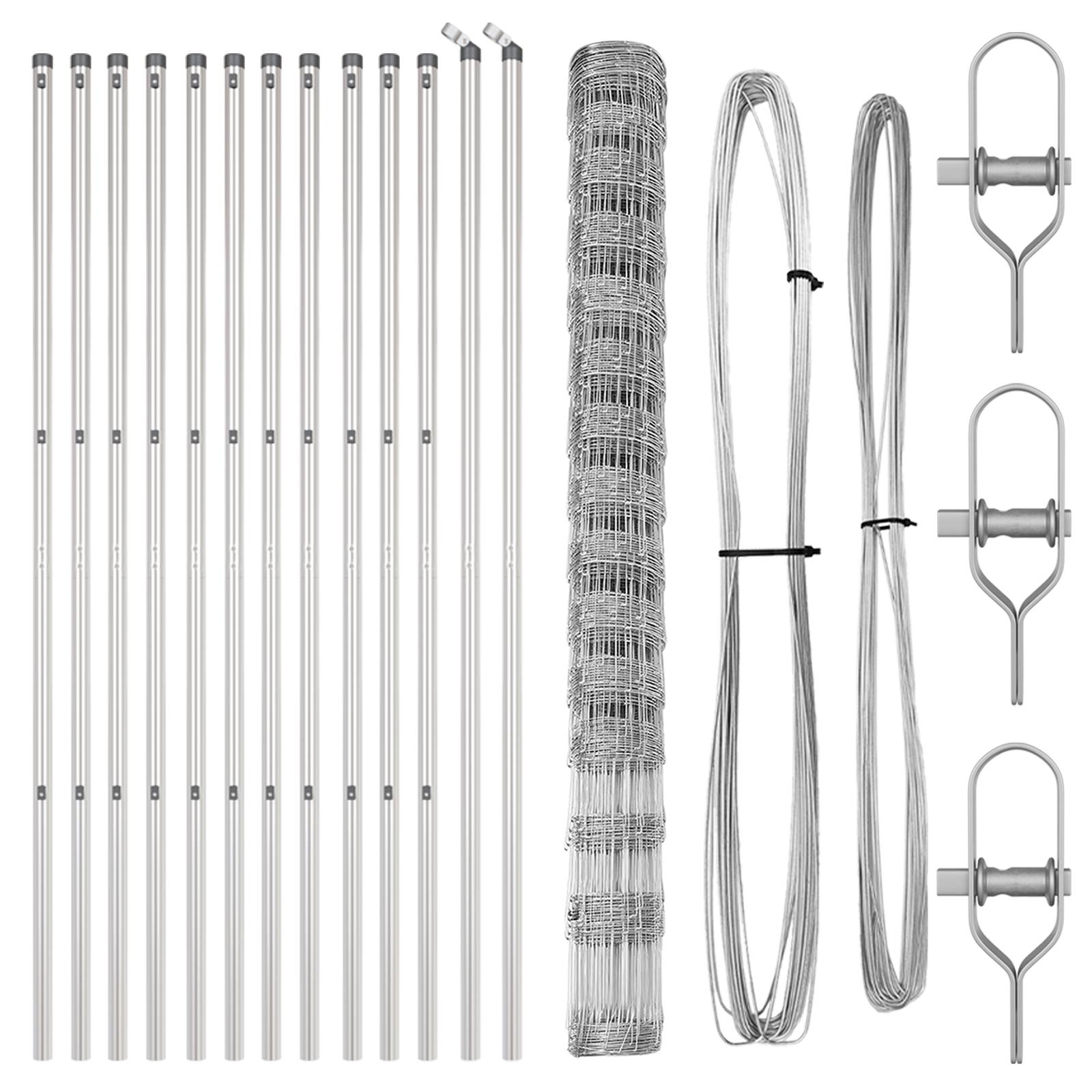 vidaXL Feldzaun 1,6x25 m Verzinkter Stahl