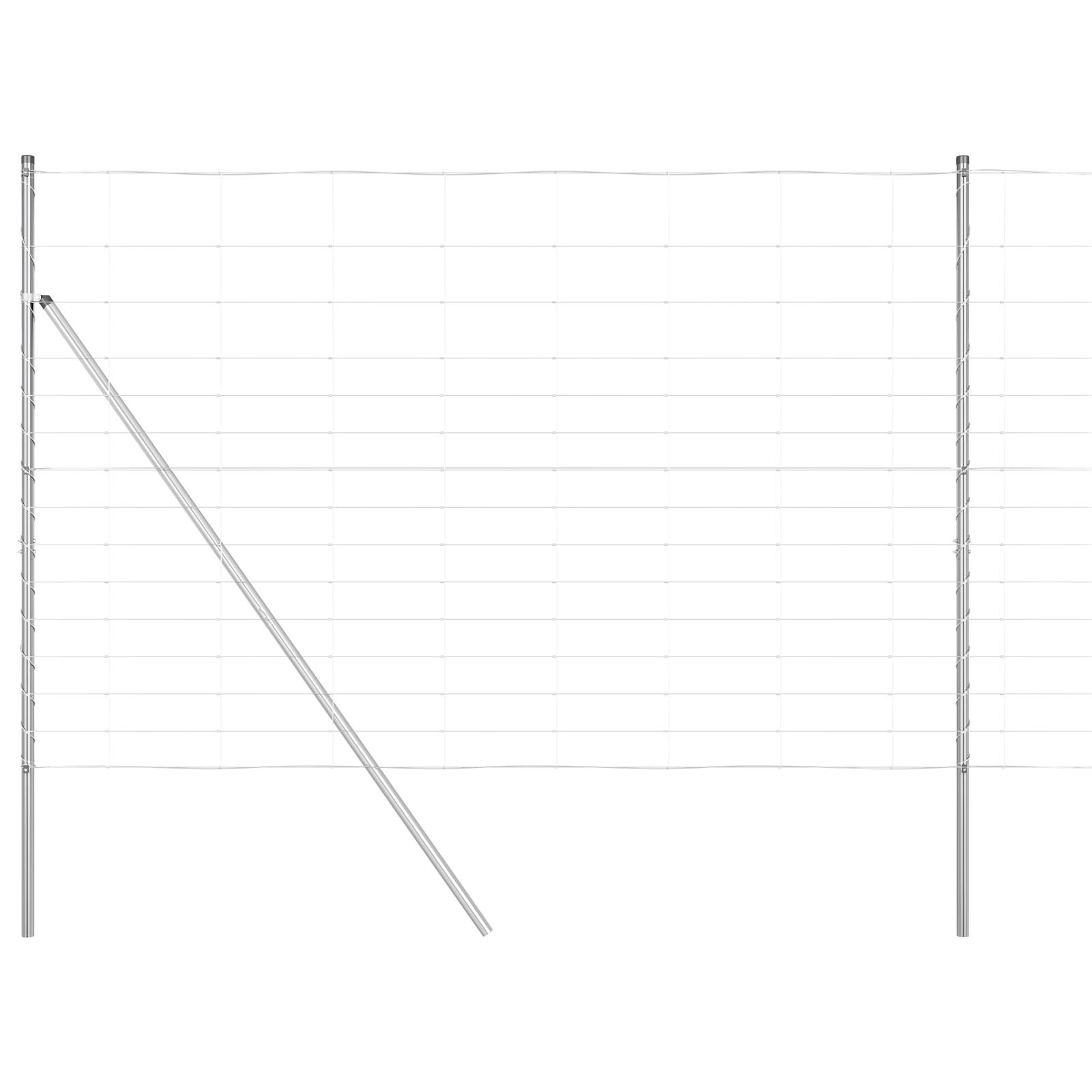 vidaXL Feldzaun 1,6x50 m Verzinkter Stahl