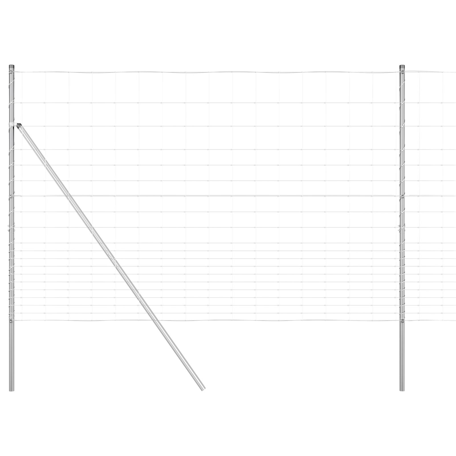 vidaXL Feldzaun 1,6x25 m Verzinkter Stahl