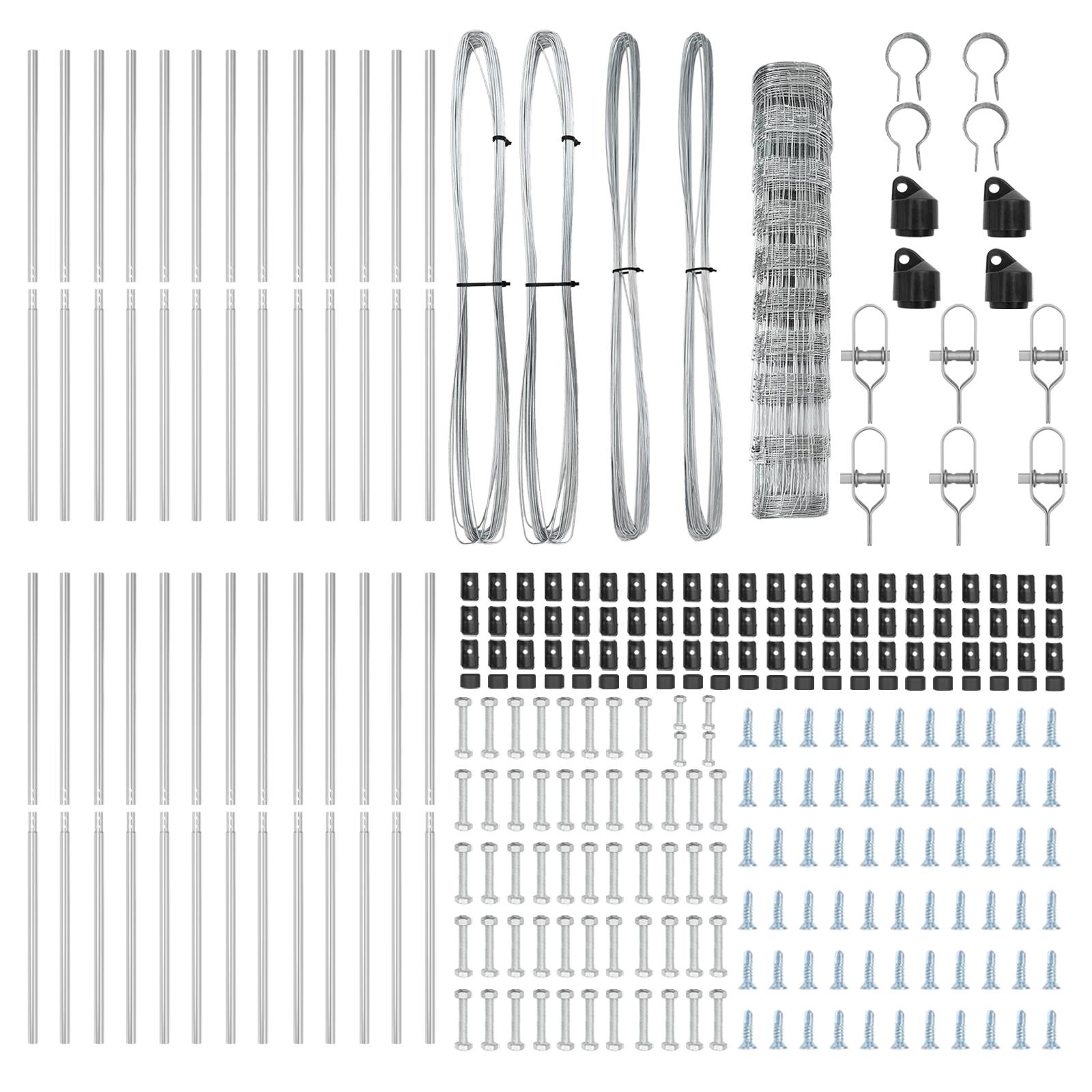 vidaXL Feldzaun 1x50 m Verzinkter Stahl