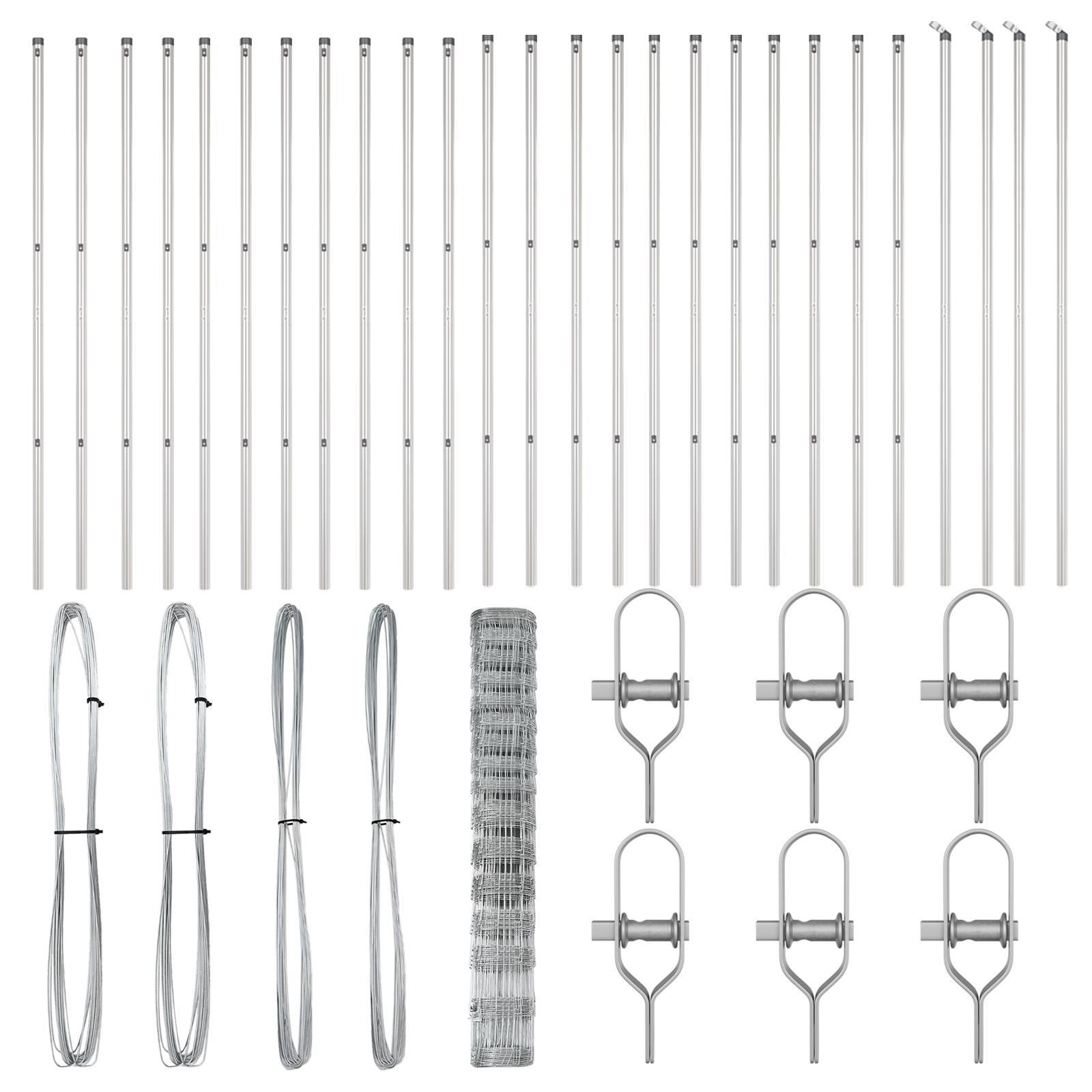 vidaXL Feldzaun 1,2x50 m Verzinkter Stahl