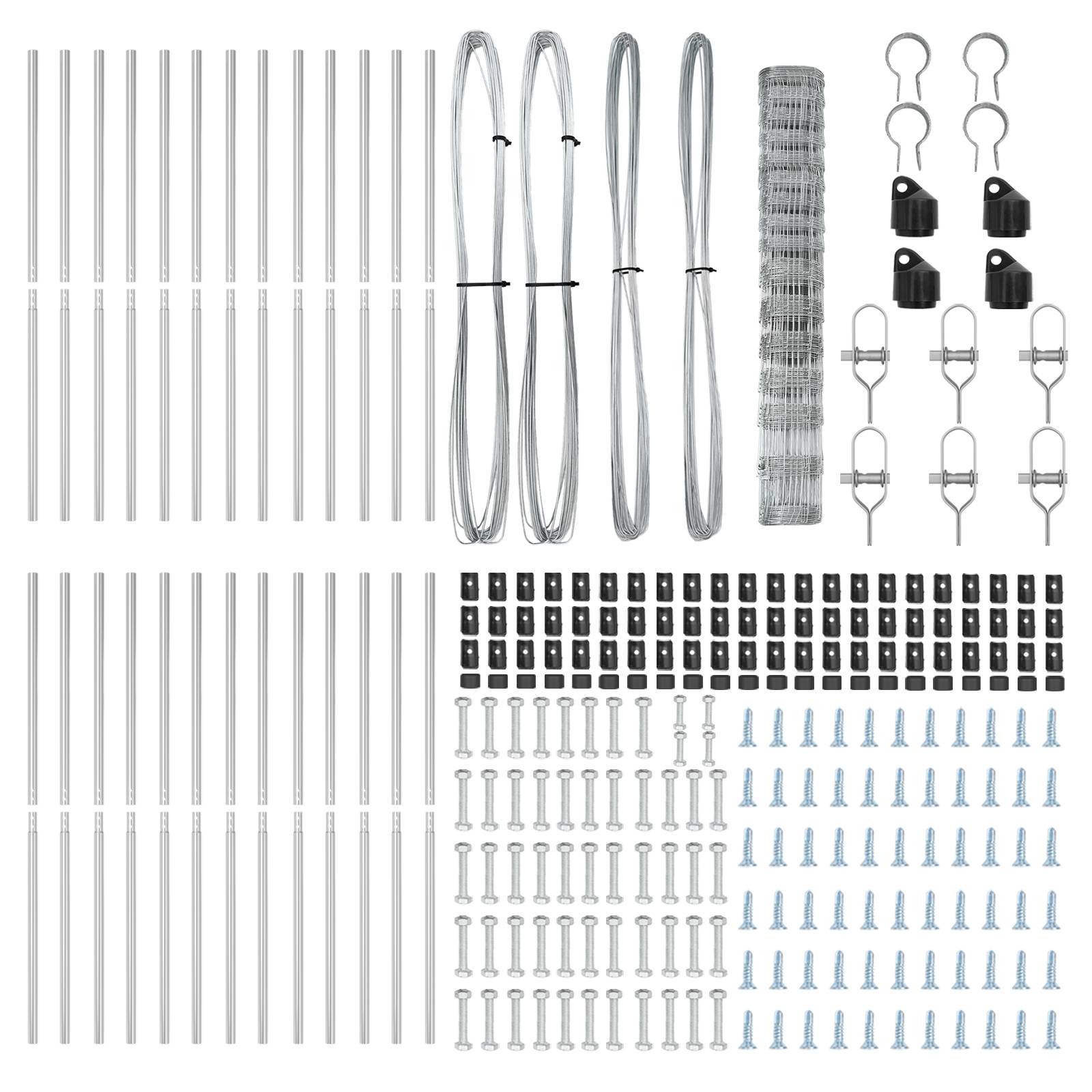 vidaXL Feldzaun 1,2x50 m Verzinkter Stahl
