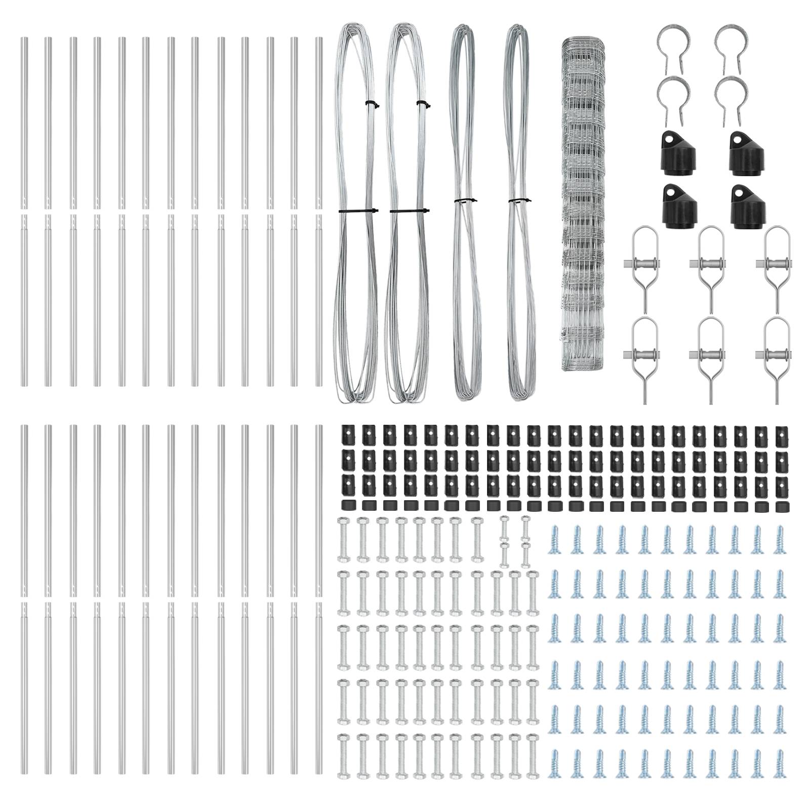 vidaXL Feldzaun 1,4x50 m Verzinkter Stahl