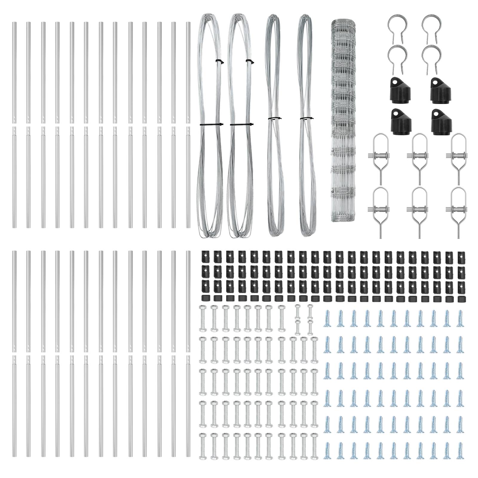 vidaXL Feldzaun 1,5x50 m Verzinkter Stahl