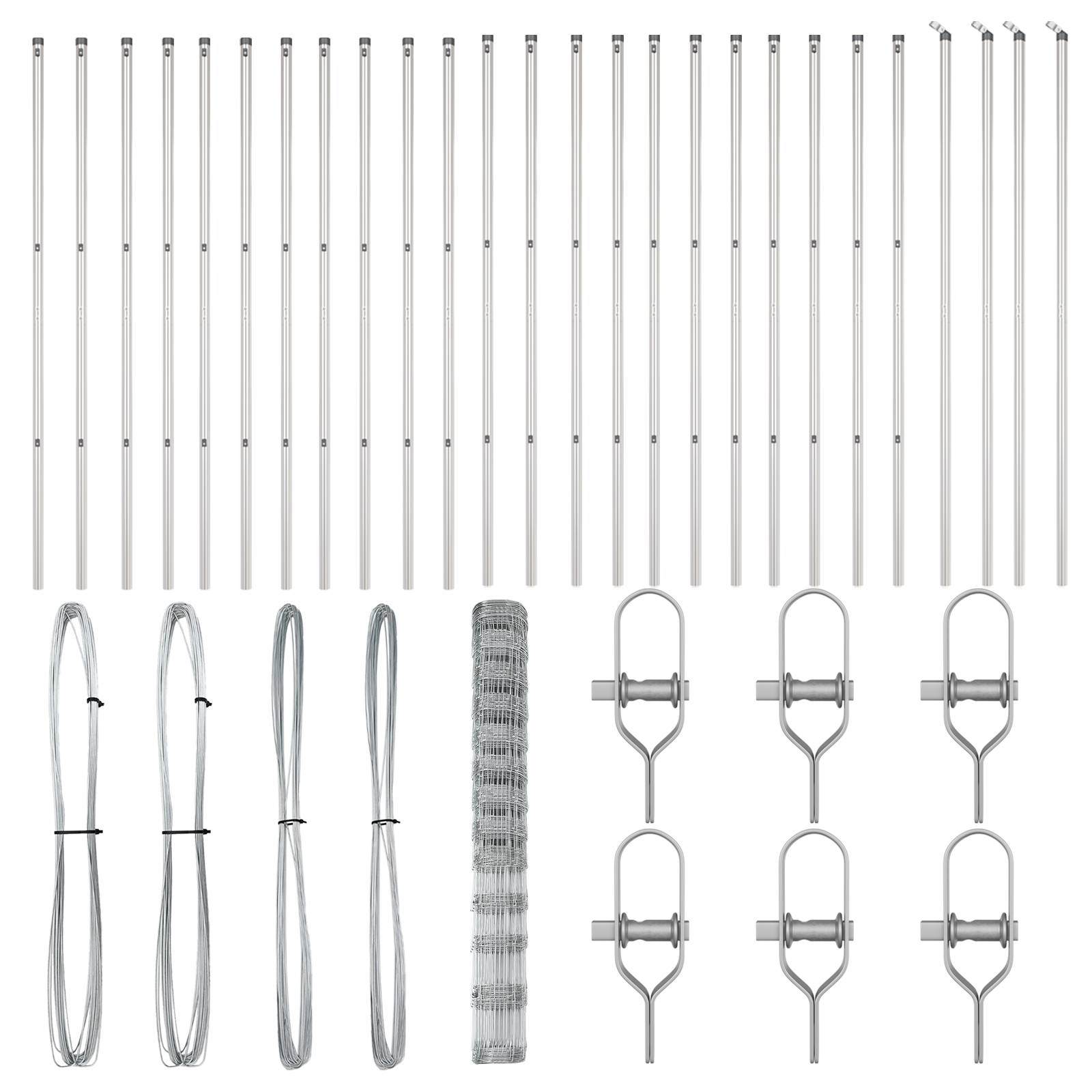 vidaXL Feldzaun 1,5x50 m Verzinkter Stahl