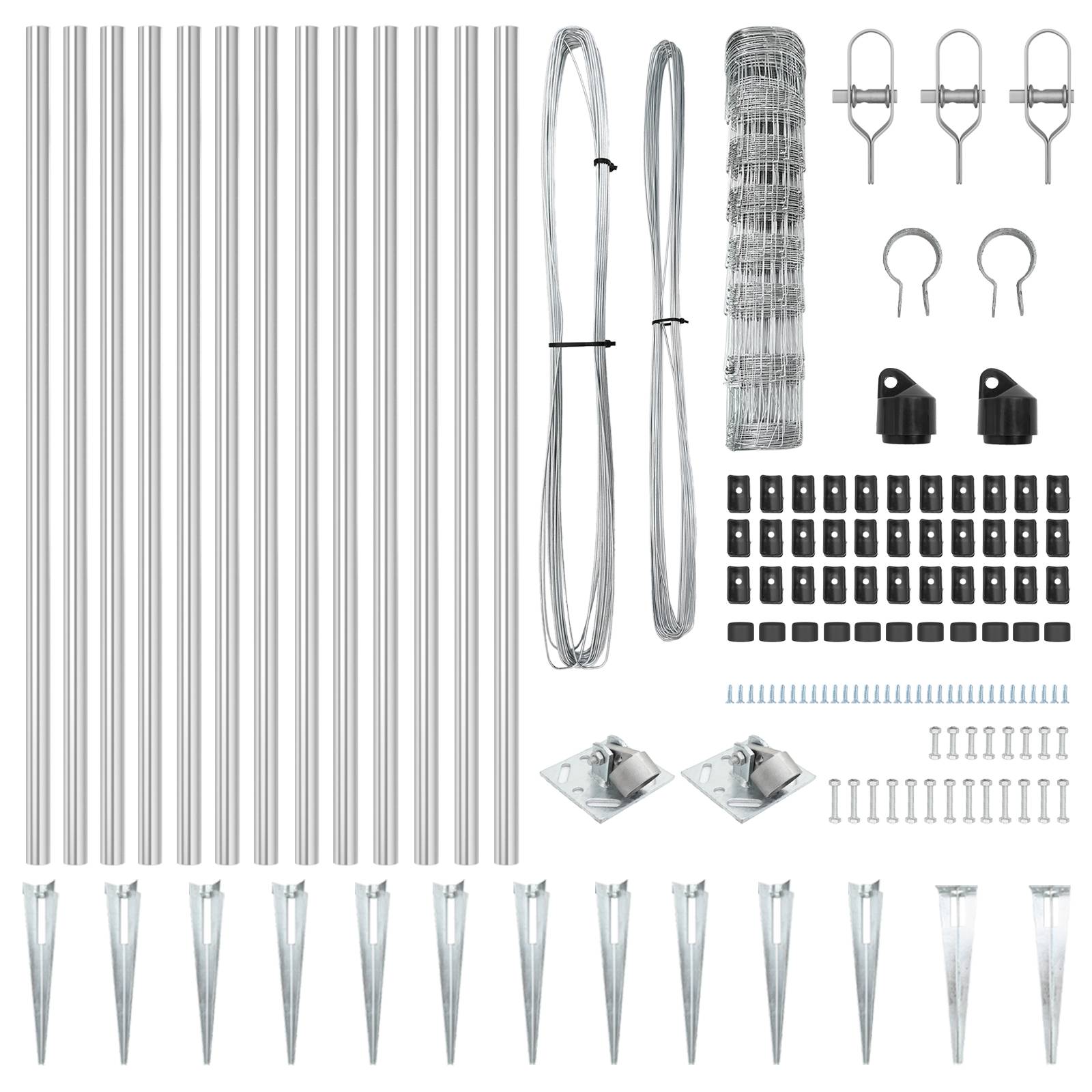 vidaXL Feldzaun 0,8x100 m Verzinkter Stahl