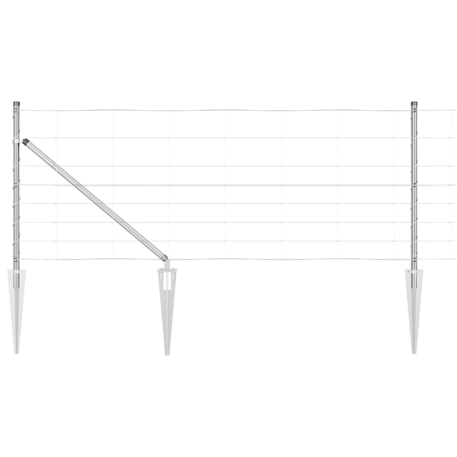 vidaXL Feldzaun 0,8x50 m Verzinkter Stahl