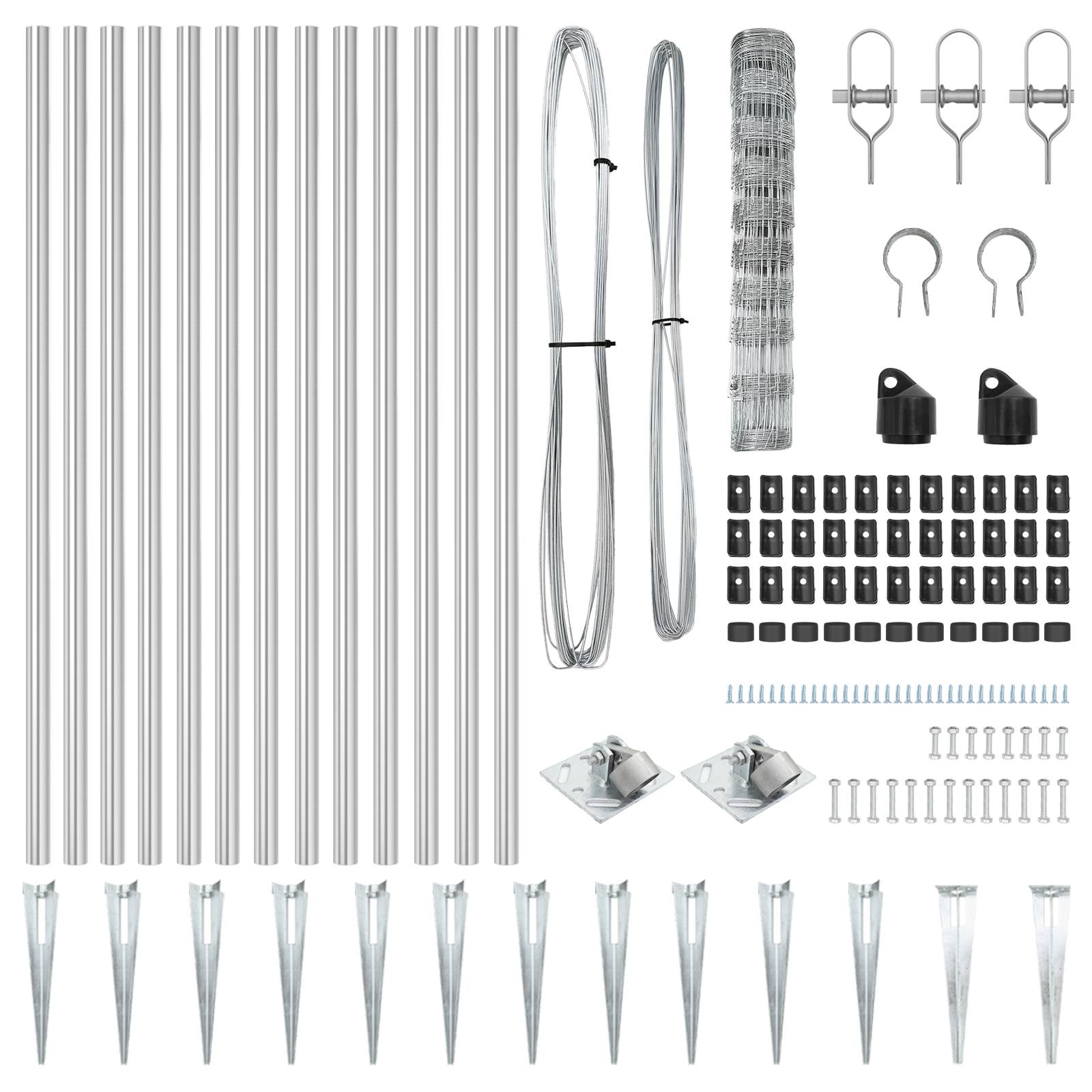 vidaXL Feldzaun 1x50 m Verzinkter Stahl