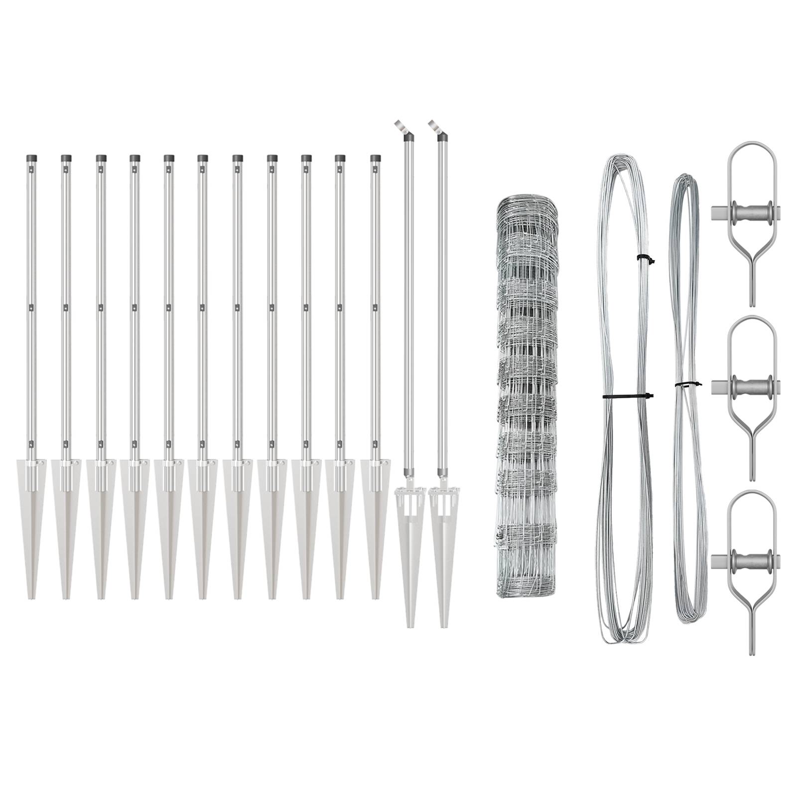 vidaXL Feldzaun 1x50 m Verzinkter Stahl