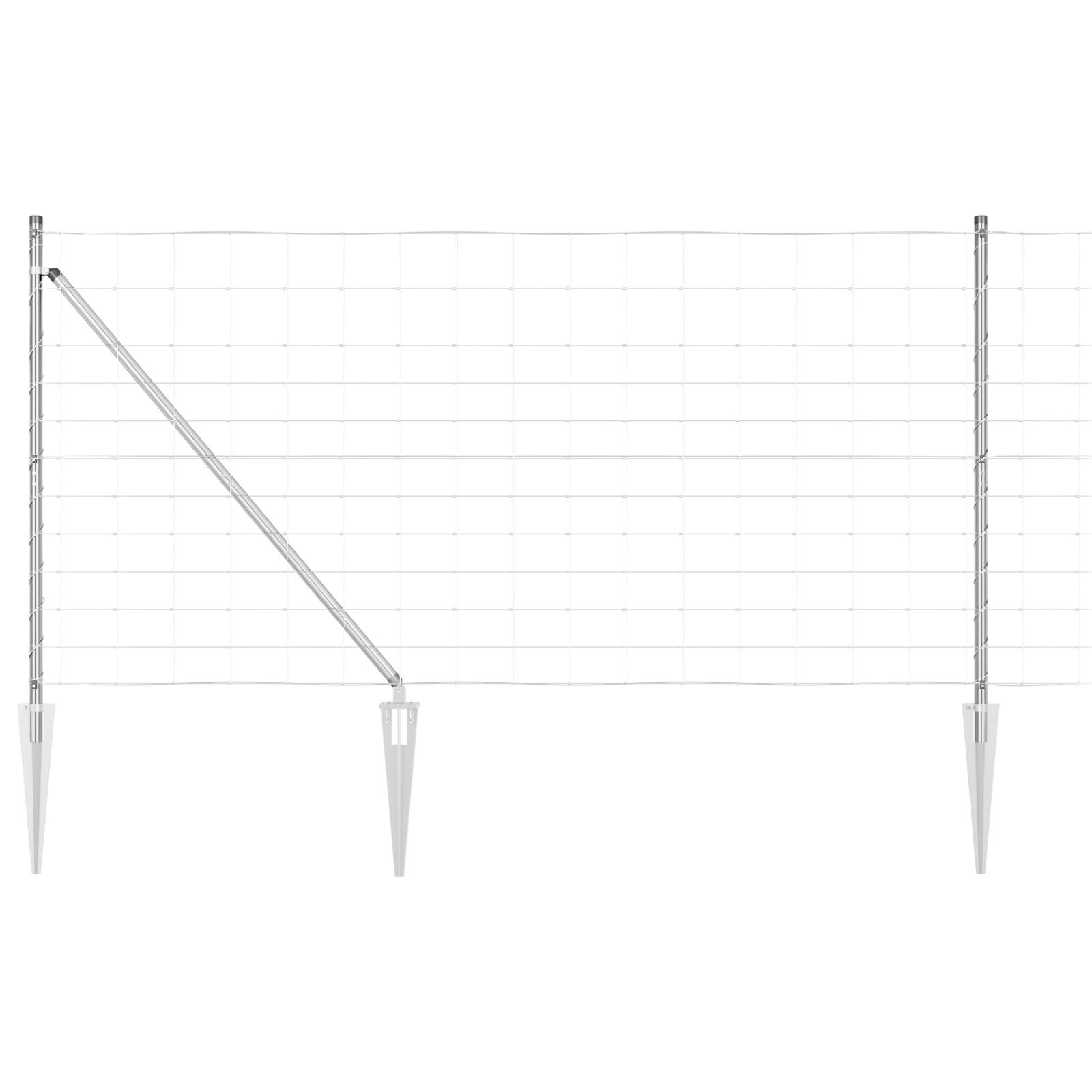 vidaXL Feldzaun 1,2x50 m Verzinkter Stahl