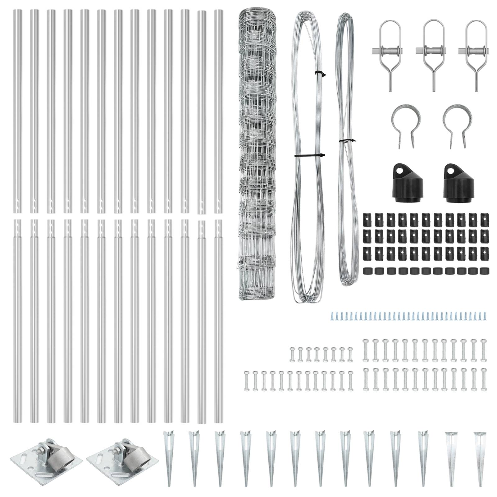 vidaXL Feldzaun 1,2x25 m Verzinkter Stahl