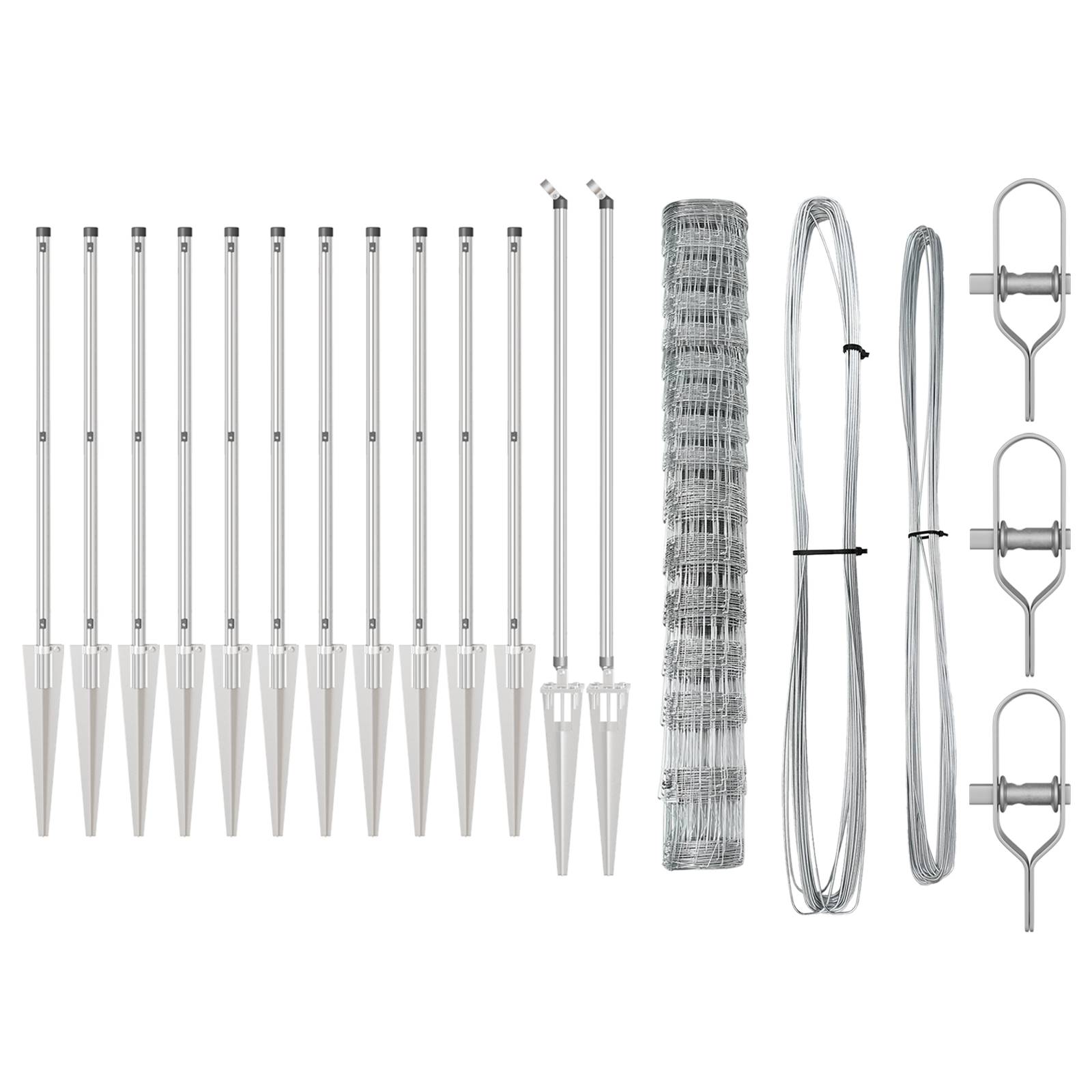 vidaXL Feldzaun 1,2x25 m Verzinkter Stahl