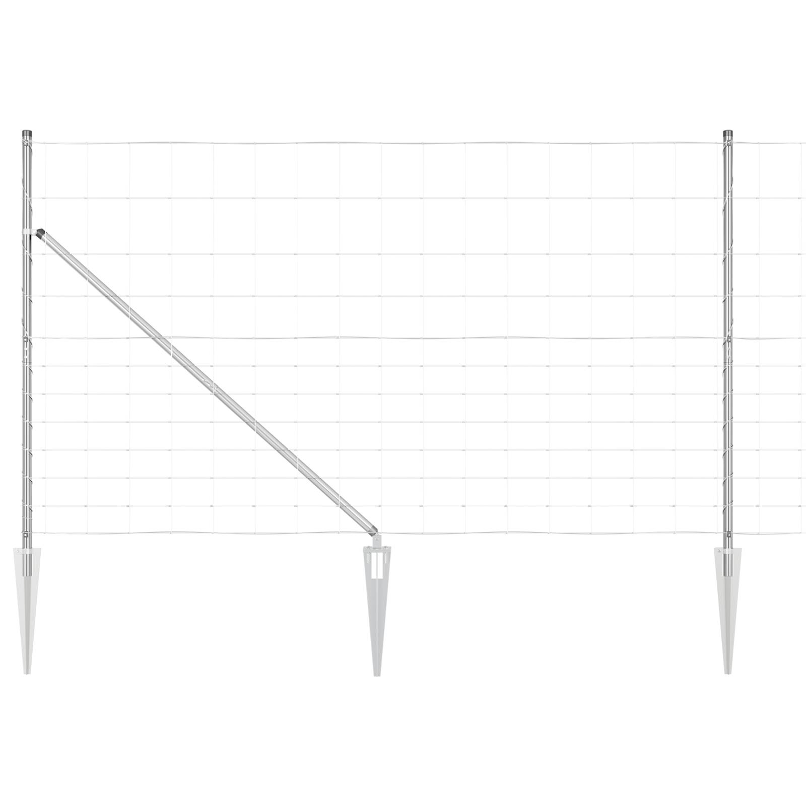vidaXL Feldzaun 1,4x50 m Verzinkter Stahl