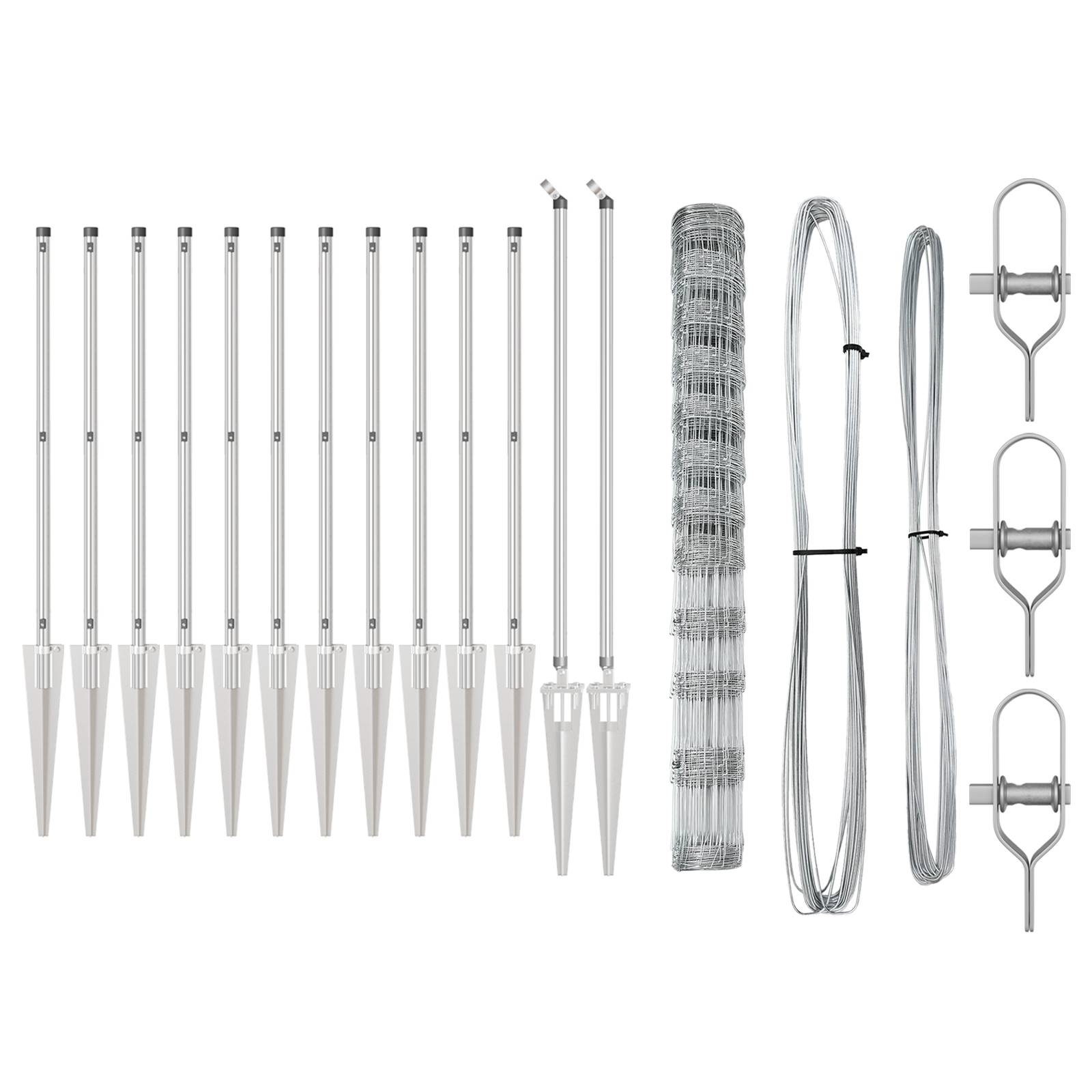 vidaXL Feldzaun 1,4x50 m Verzinkter Stahl