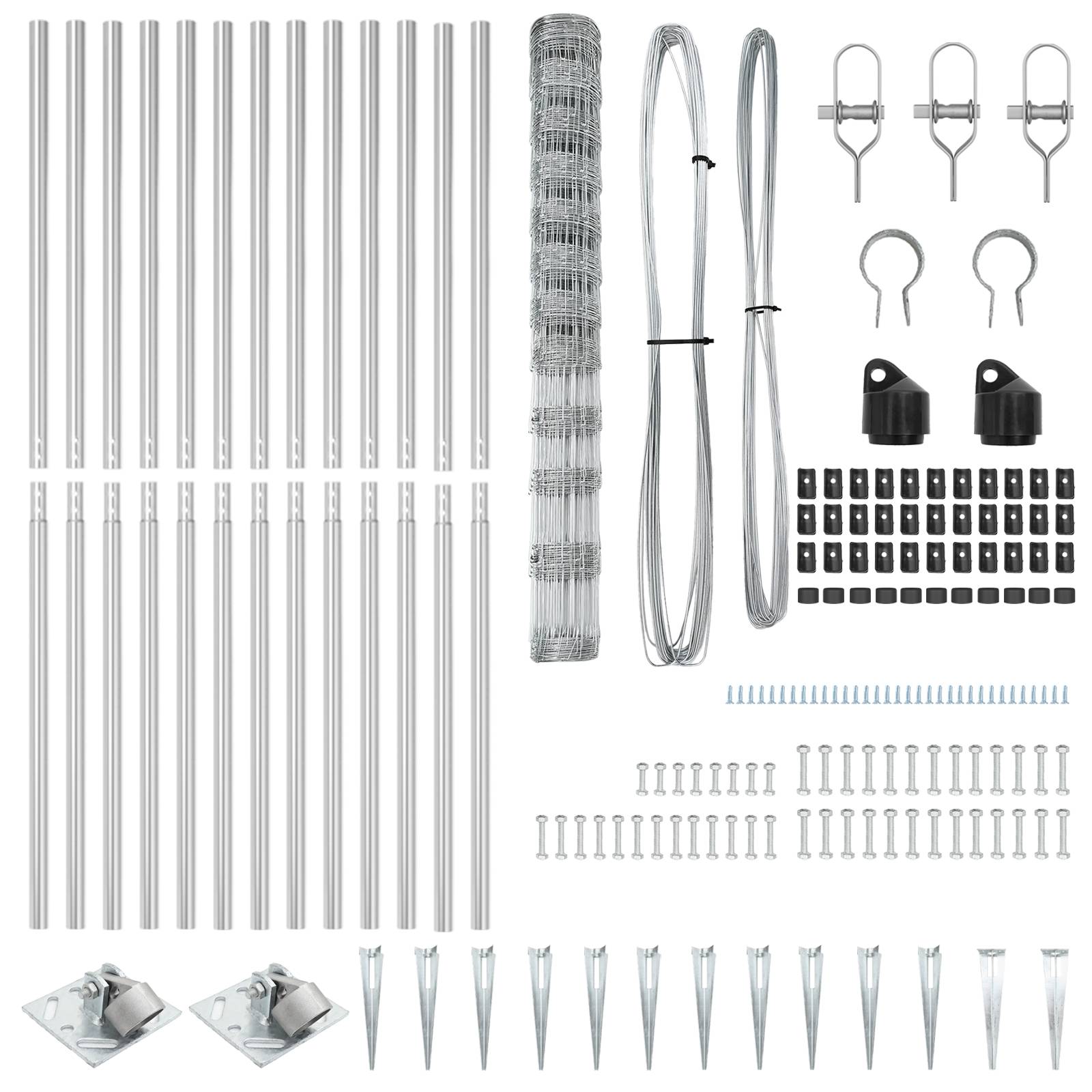 vidaXL Feldzaun 1,4x50 m Verzinkter Stahl
