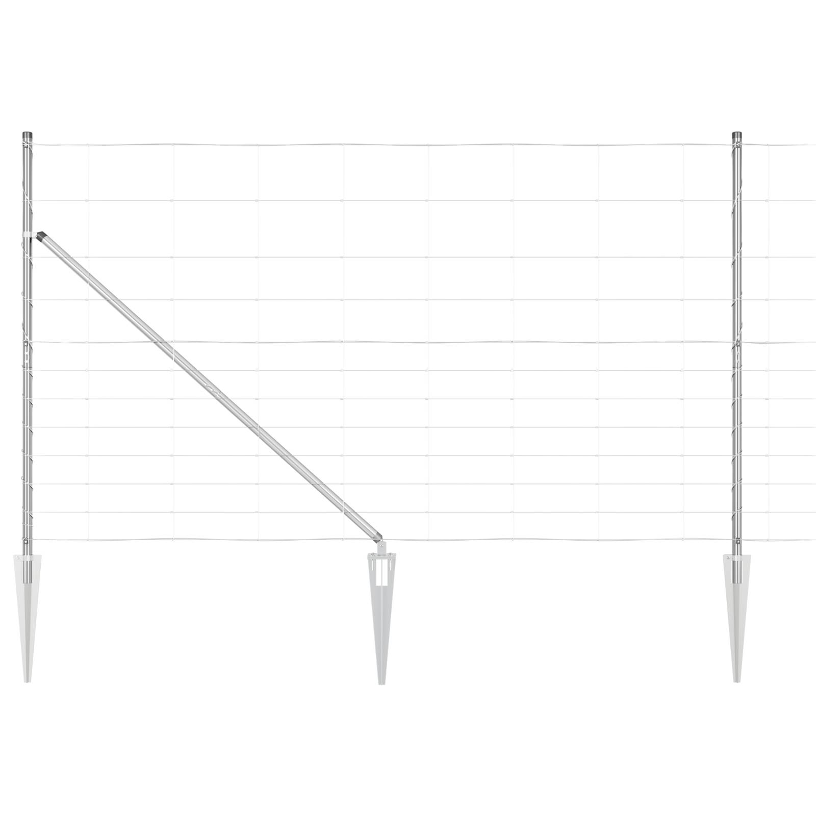 vidaXL Feldzaun 1,4x50 m Verzinkter Stahl