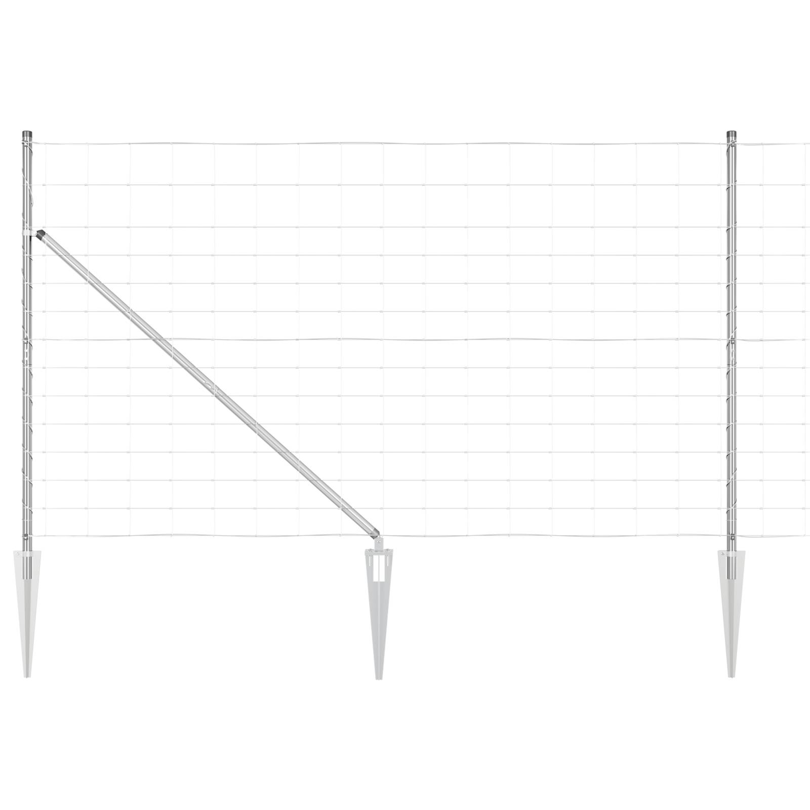 vidaXL Feldzaun 1,4x50 m Verzinkter Stahl