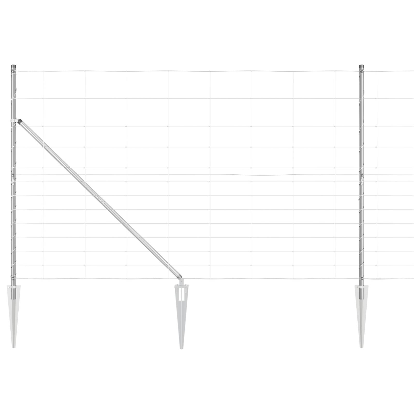 vidaXL Feldzaun 1,5x50 m Verzinkter Stahl