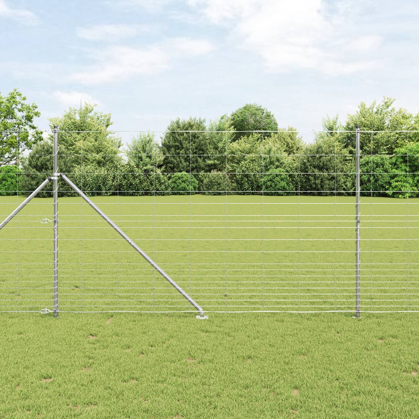 vidaXL Feldzaun 1,5x25 m Verzinkter Stahl
