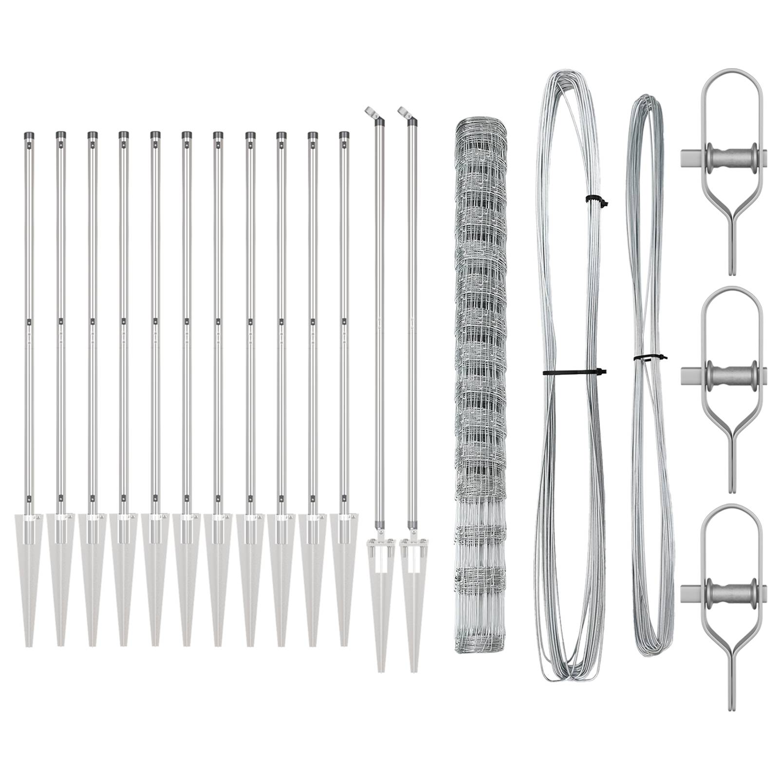 vidaXL Feldzaun 1,6x25 m Verzinkter Stahl