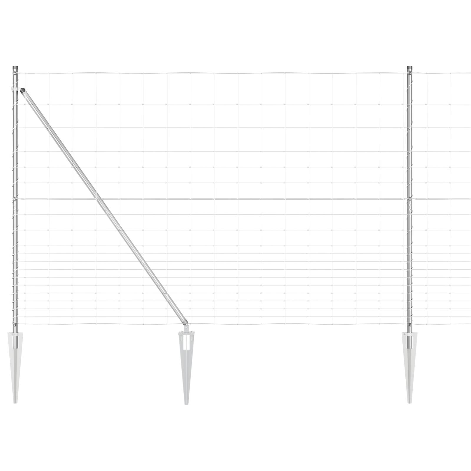 vidaXL Feldzaun 1,6x25 m Verzinkter Stahl