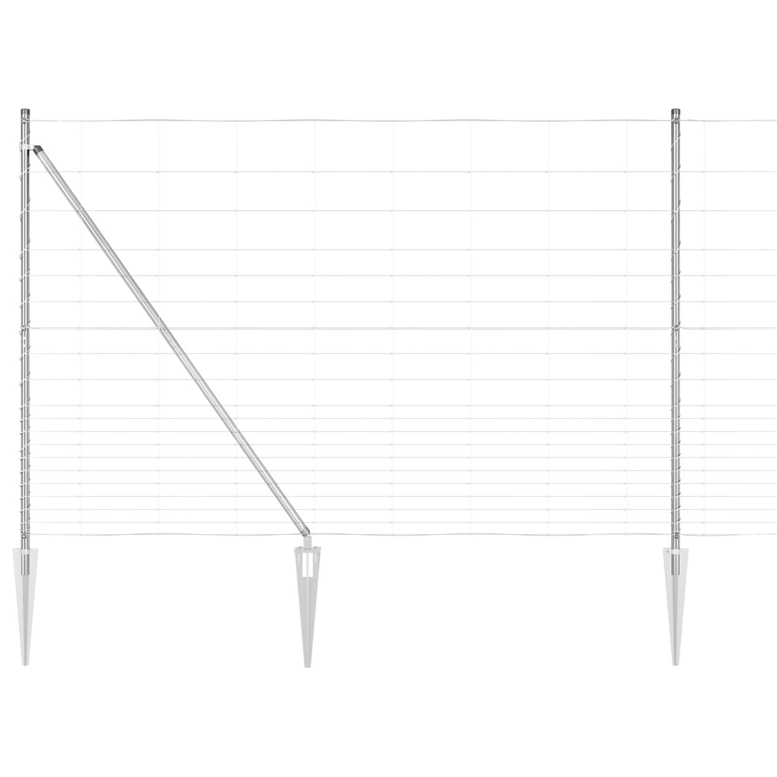 vidaXL Feldzaun 1,6x25 m Verzinkter Stahl
