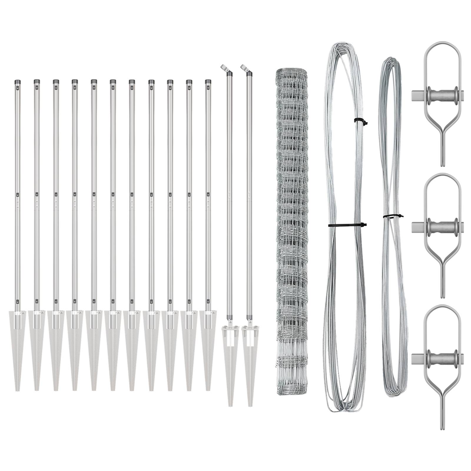 vidaXL Feldzaun 1,6x25 m Verzinkter Stahl
