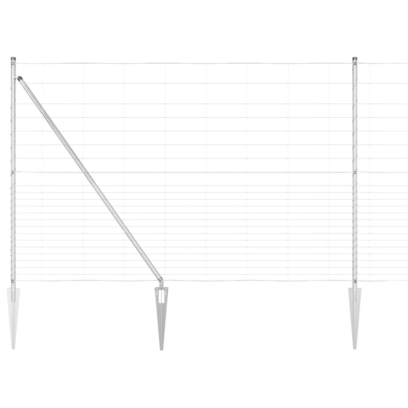 vidaXL Feldzaun 1,6x25 m Verzinkter Stahl