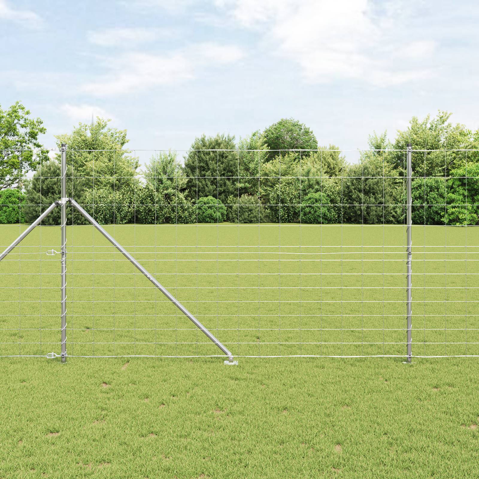vidaXL Feldzaun 1,5x25 m Verzinkter Stahl