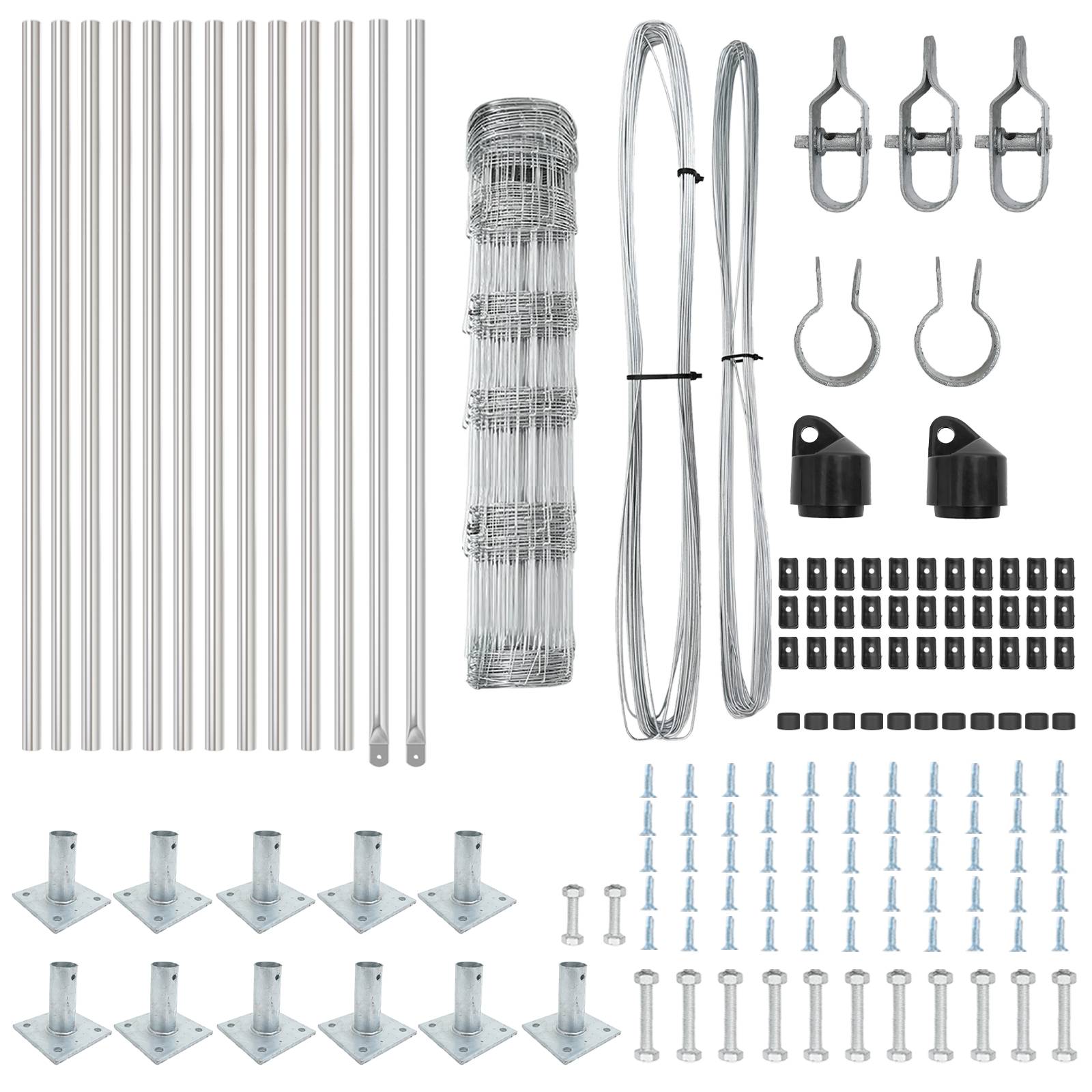 vidaXL Feldzaun 0,8x25 m Verzinkter Stahl