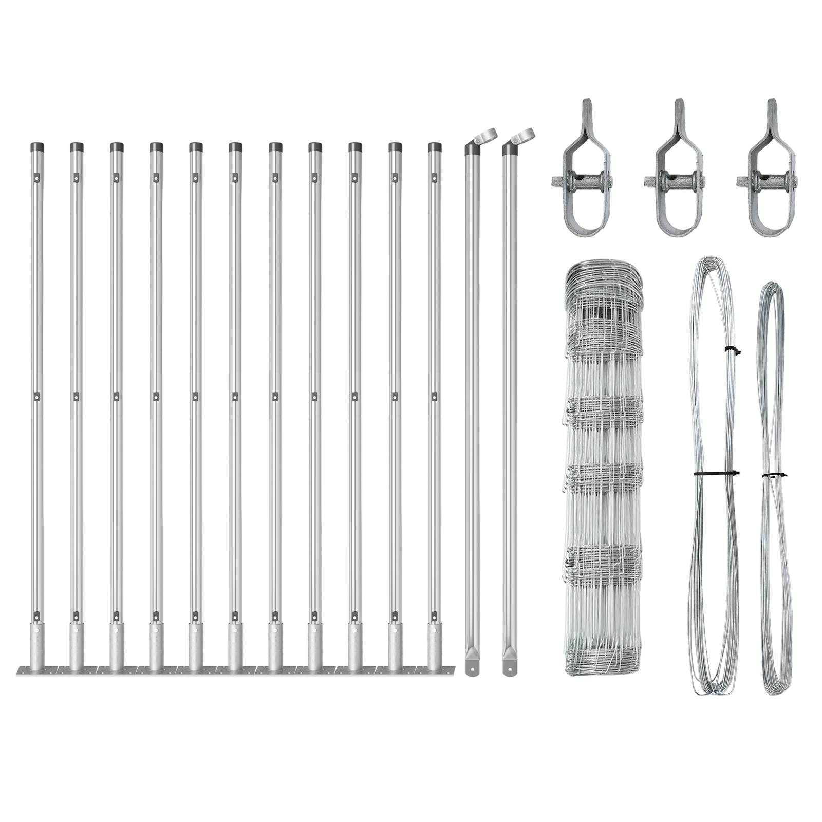vidaXL Feldzaun 0,8x25 m Verzinkter Stahl