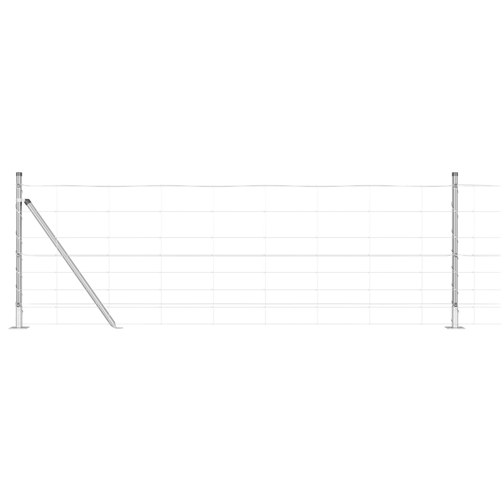 vidaXL Feldzaun 0,8x25 m Verzinkter Stahl