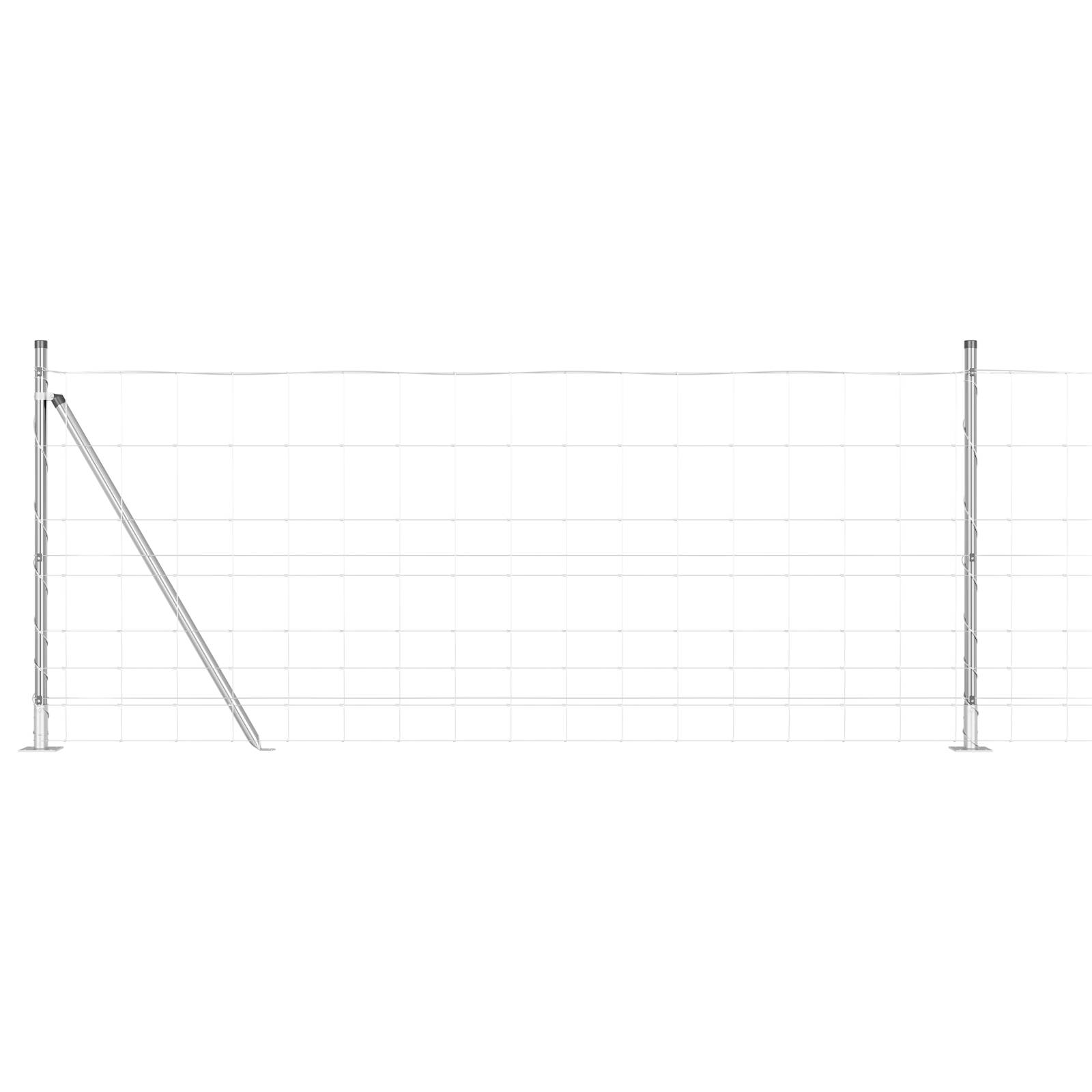vidaXL Feldzaun 1x50 m Verzinkter Stahl