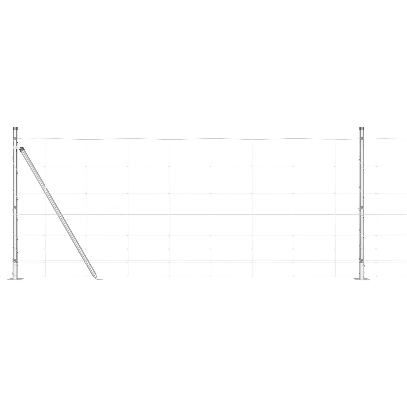 vidaXL Feldzaun 1x50 m Verzinkter Stahl